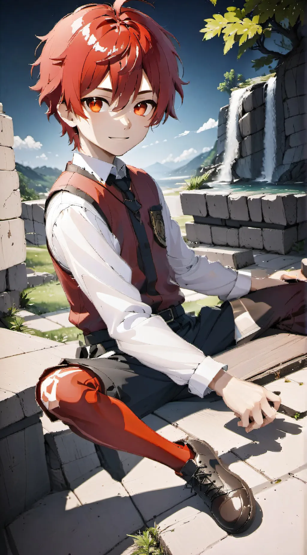 ai character: Aaron Hearts background