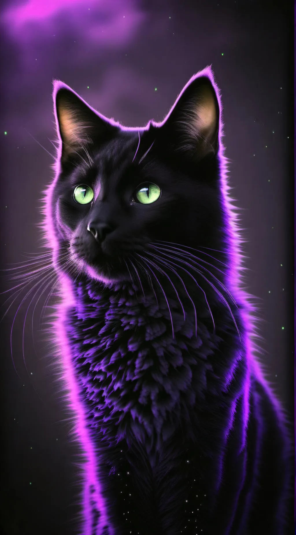 ai character: cat rainbow  background