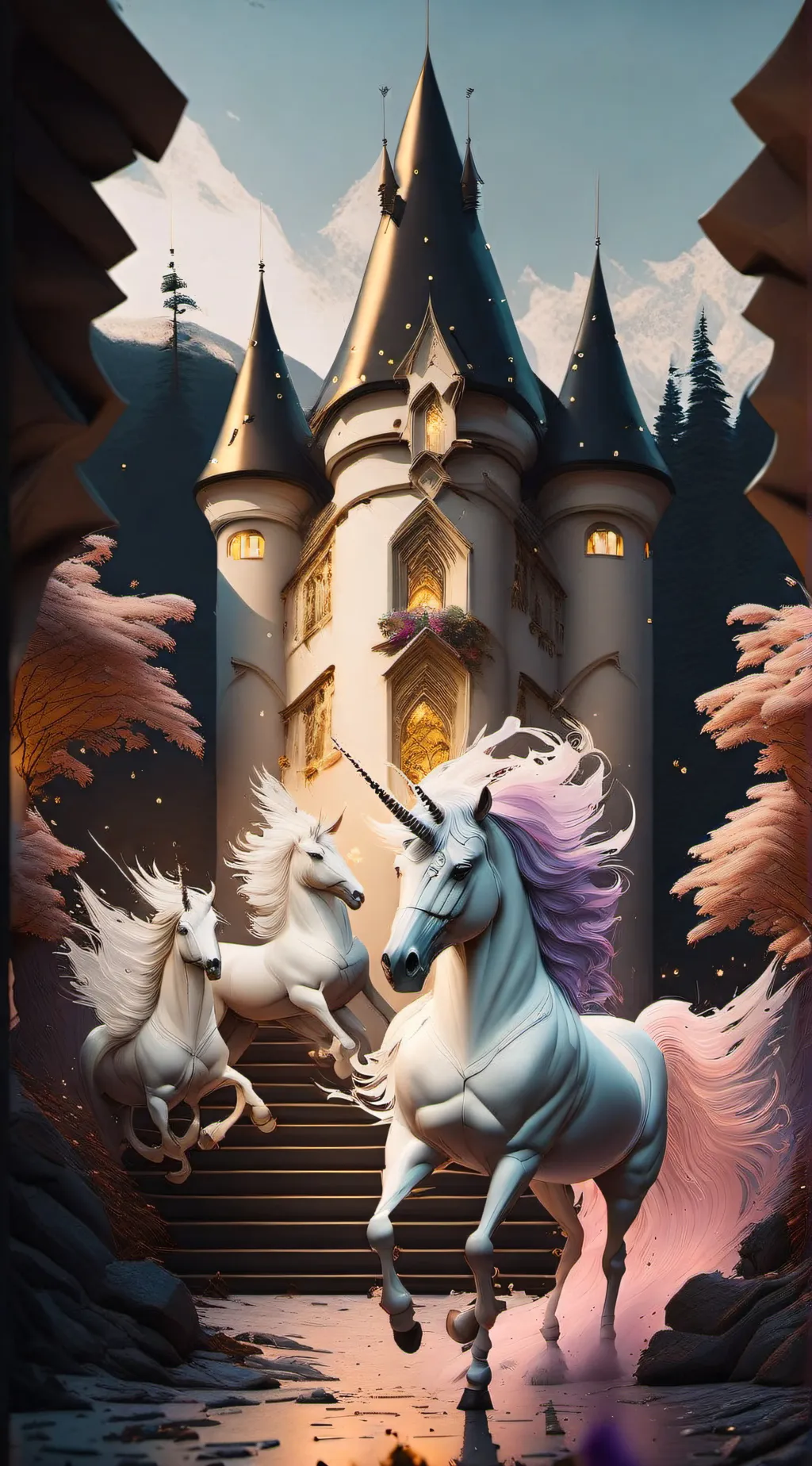 ai character: unicorn academy background