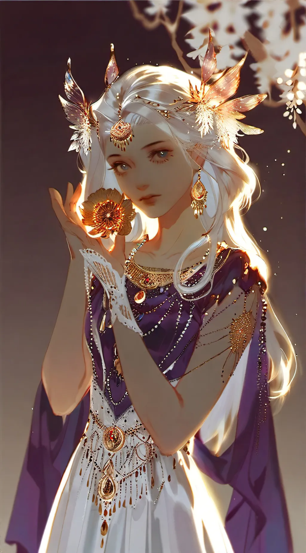 ai character: lavender  background