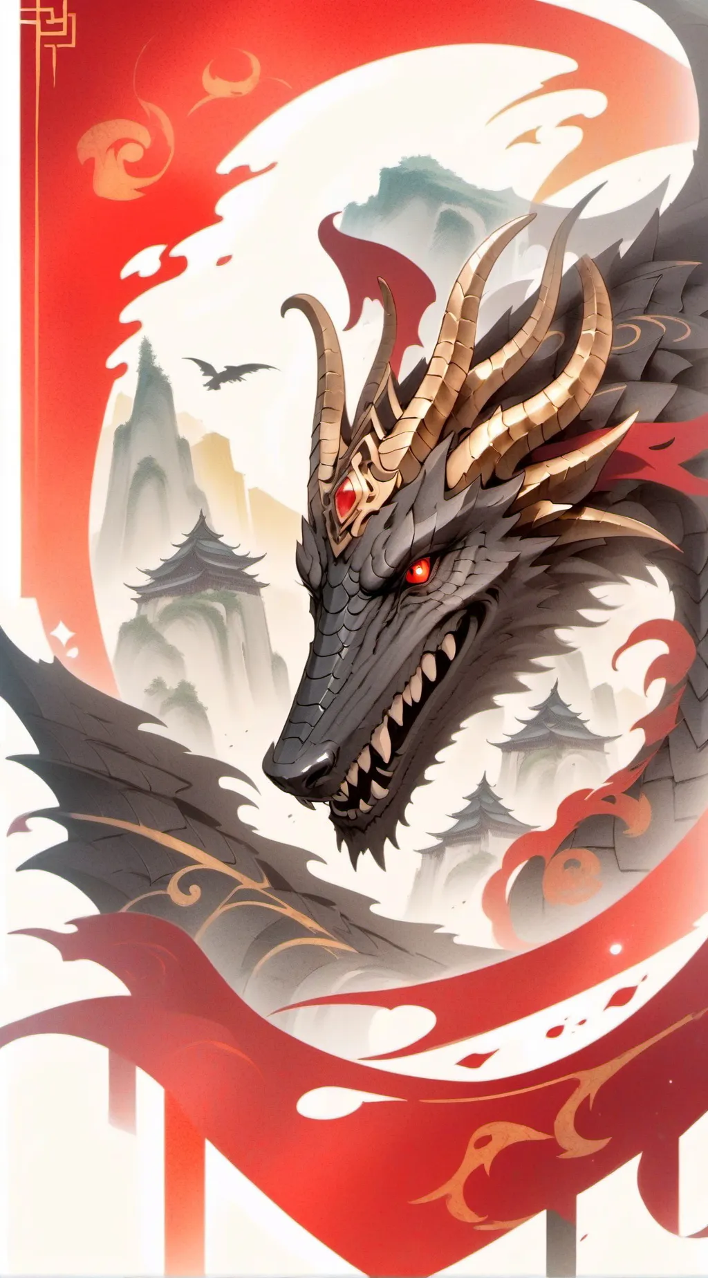 ai character: Blood in the water background