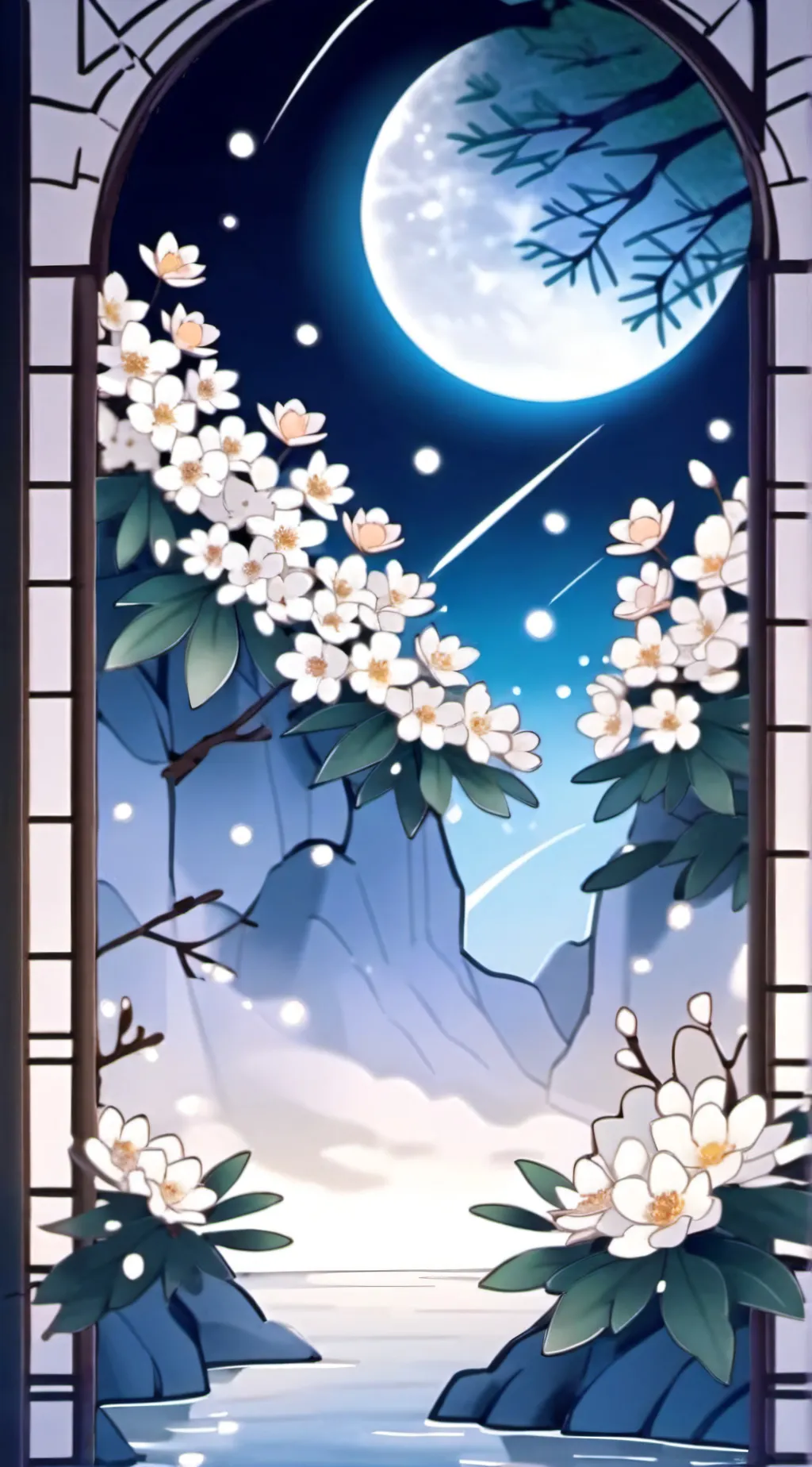 ai character: moonflower  background