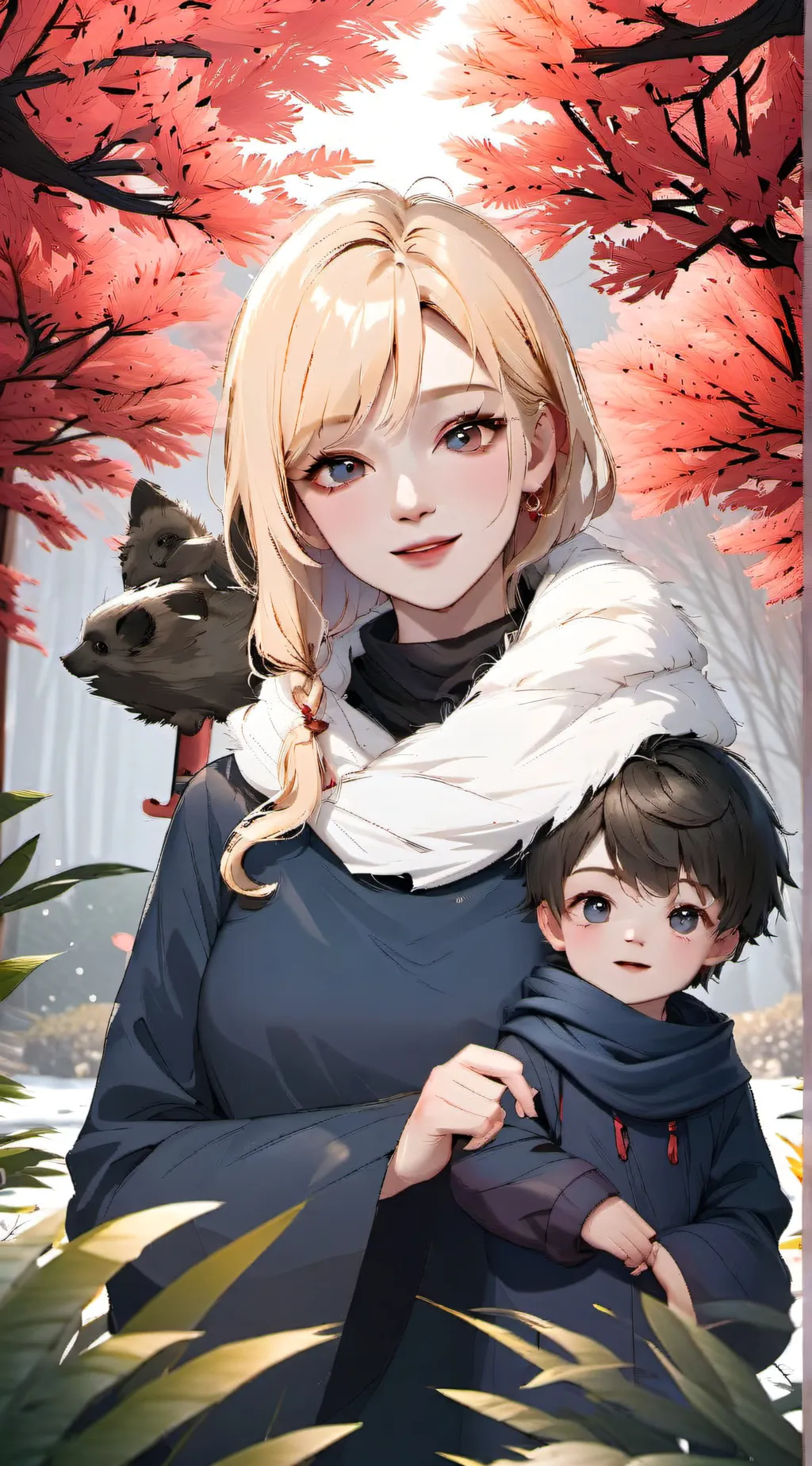 ai character: Mom and jack  background