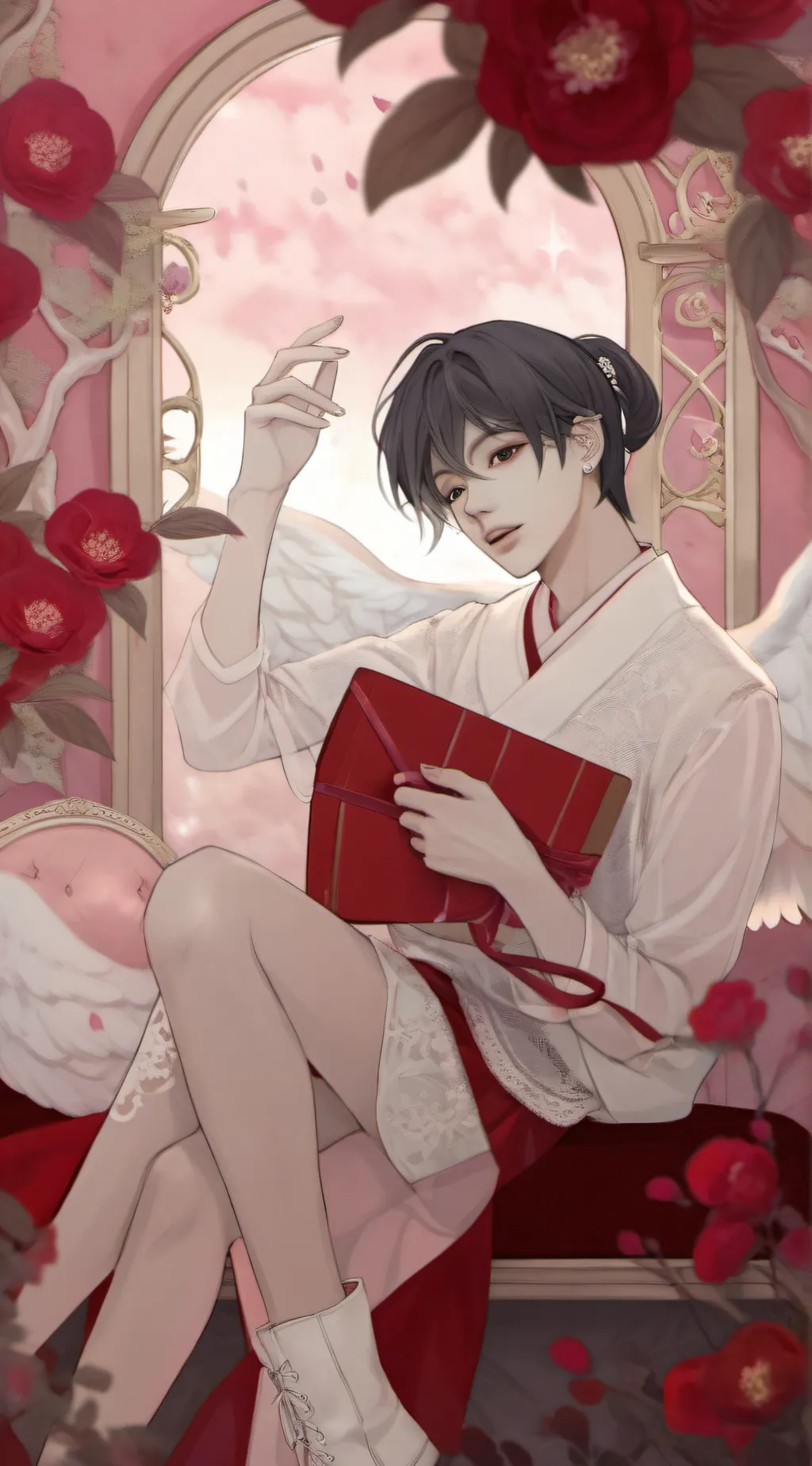 ai character: Vampir ❤️ background