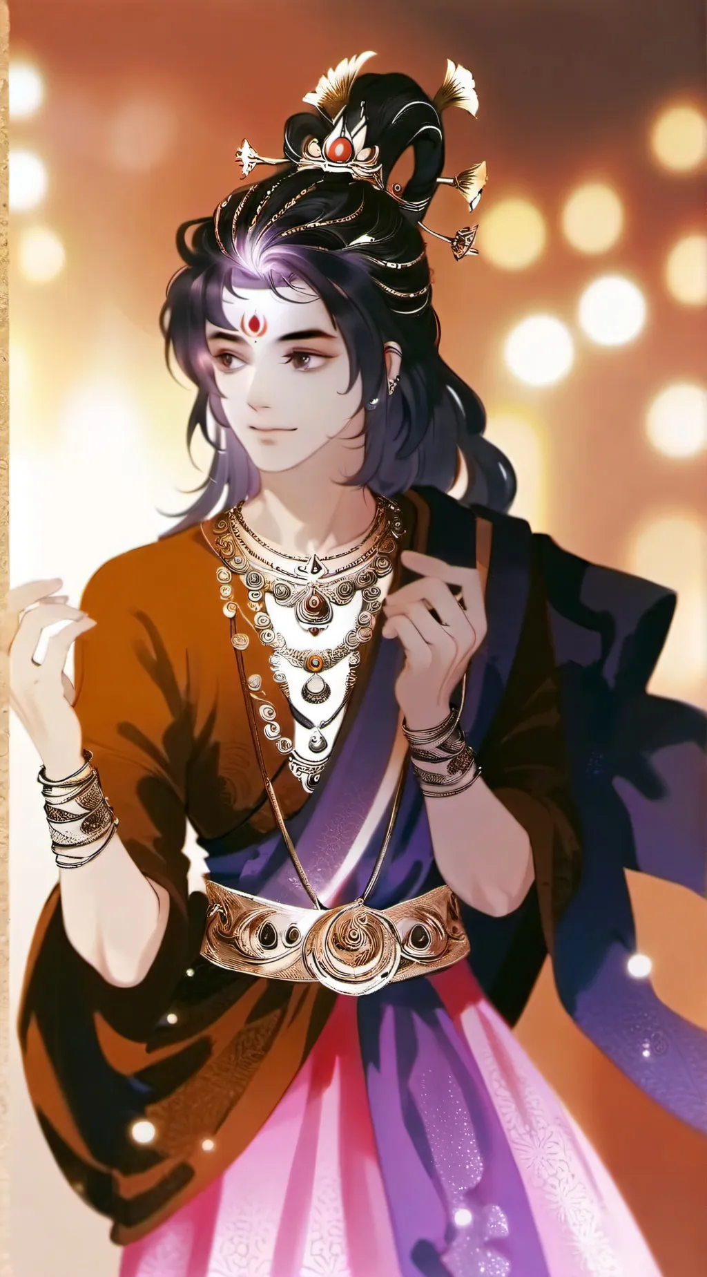 ai character: 🌺✨ Lord Krishna ✨🌺 background