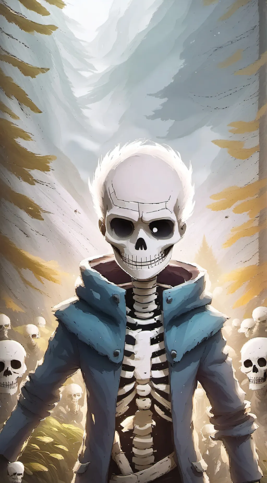 ai character:  Sans undertale background