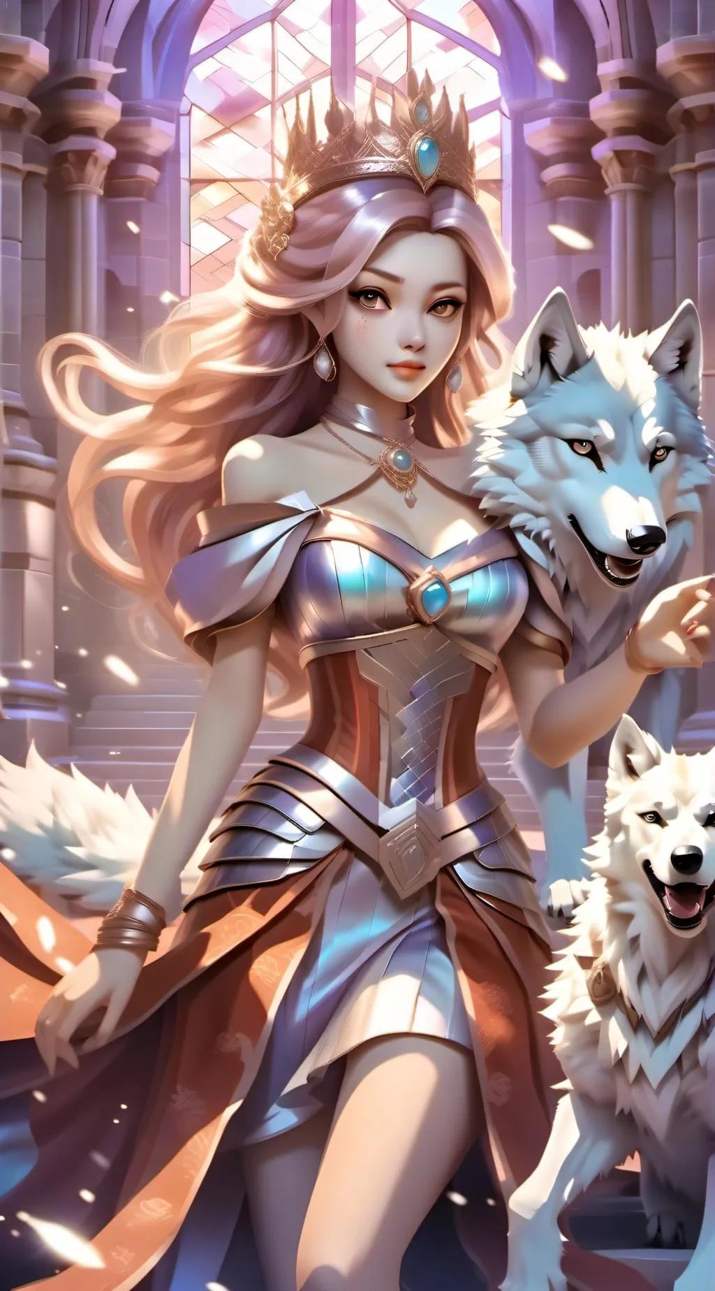 ai character: your da queen wolf background