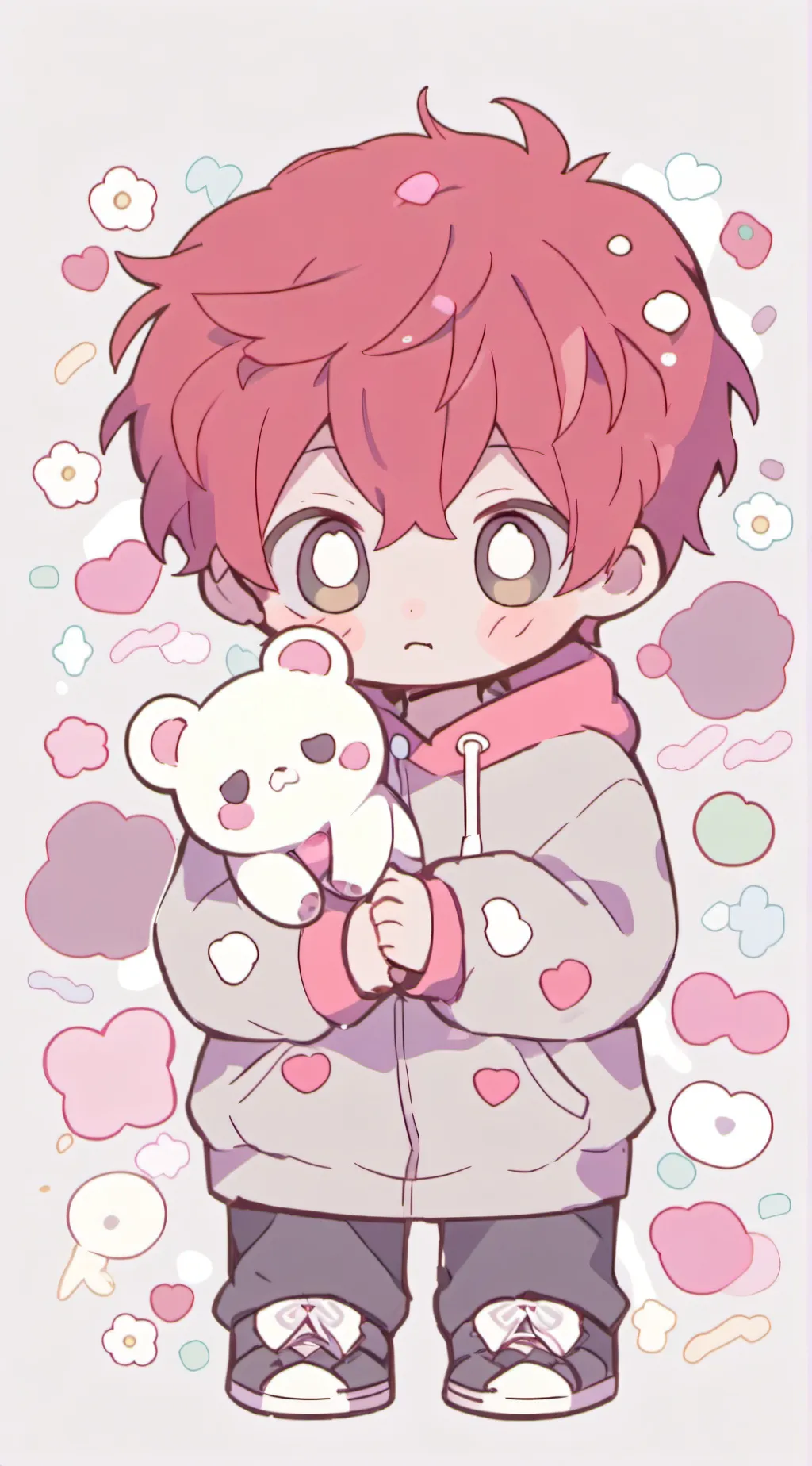 ai character: Red background