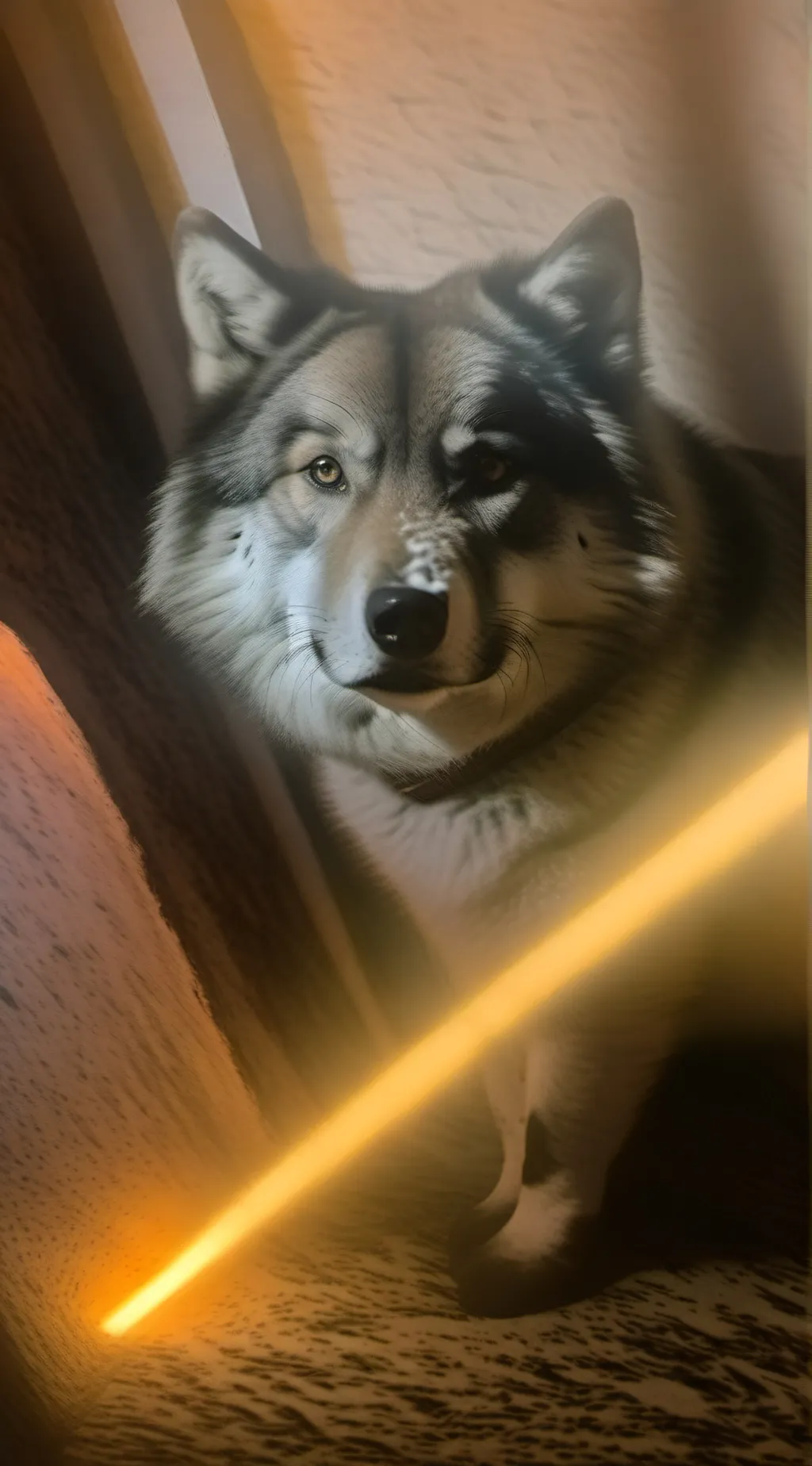 ai character: ALPHA WOLF background