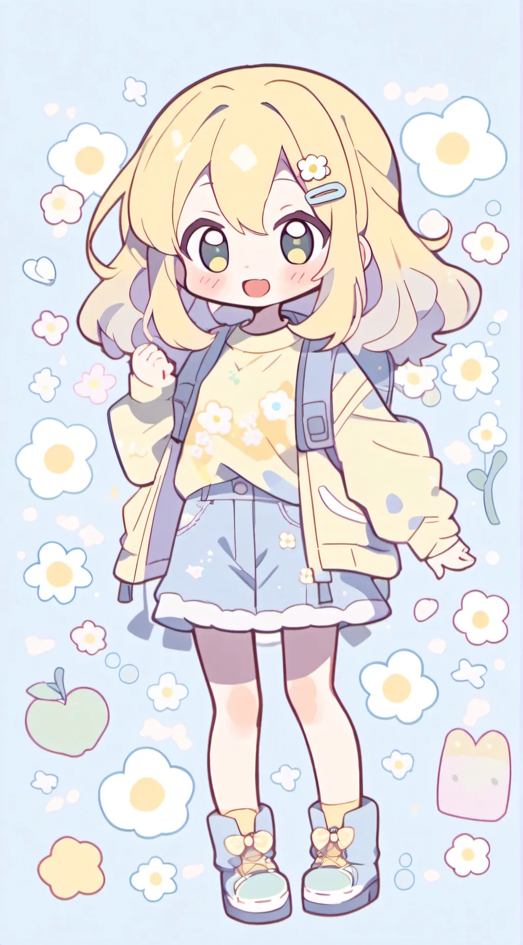 ai character: Yellow background