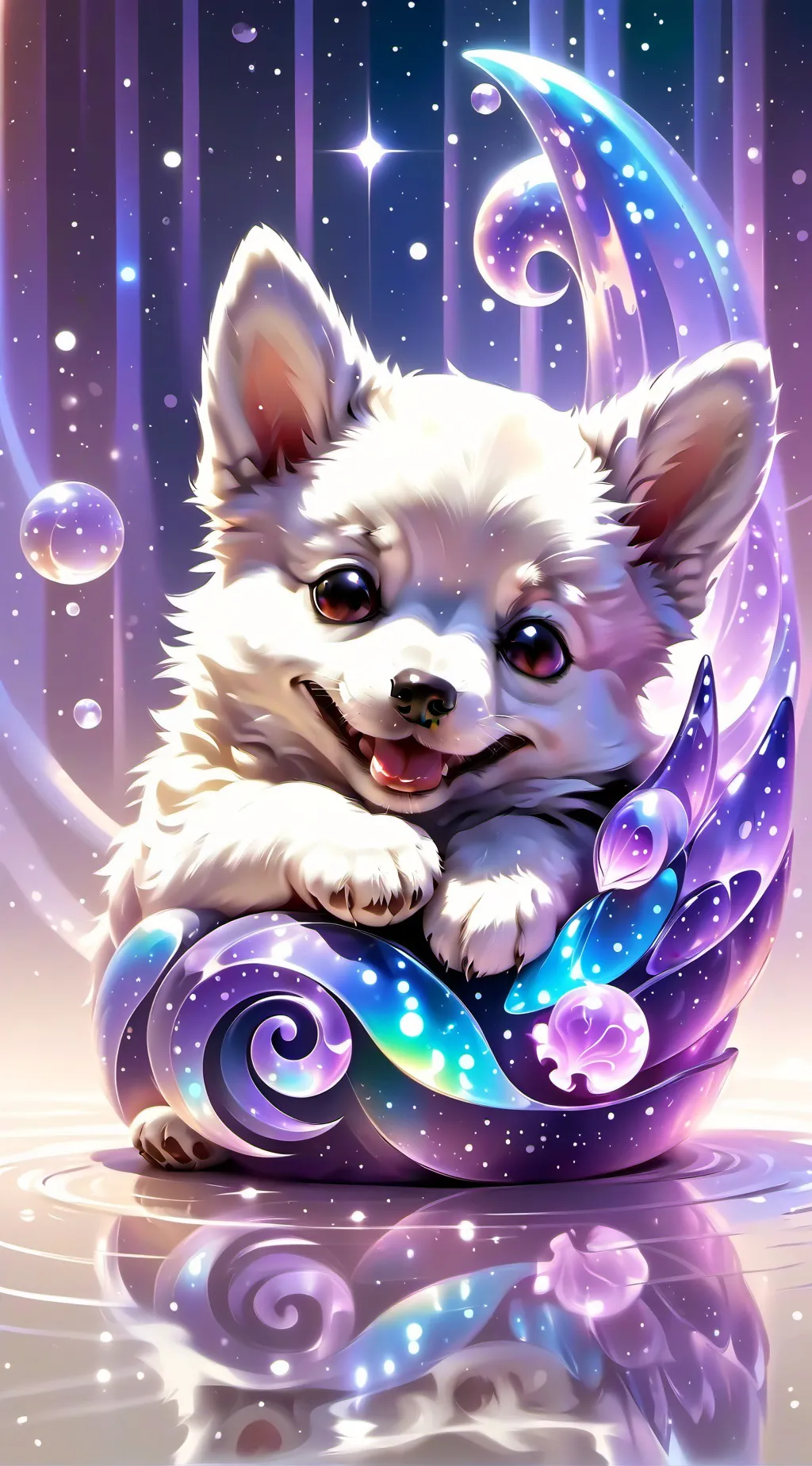 ai character: hh magic doggo background