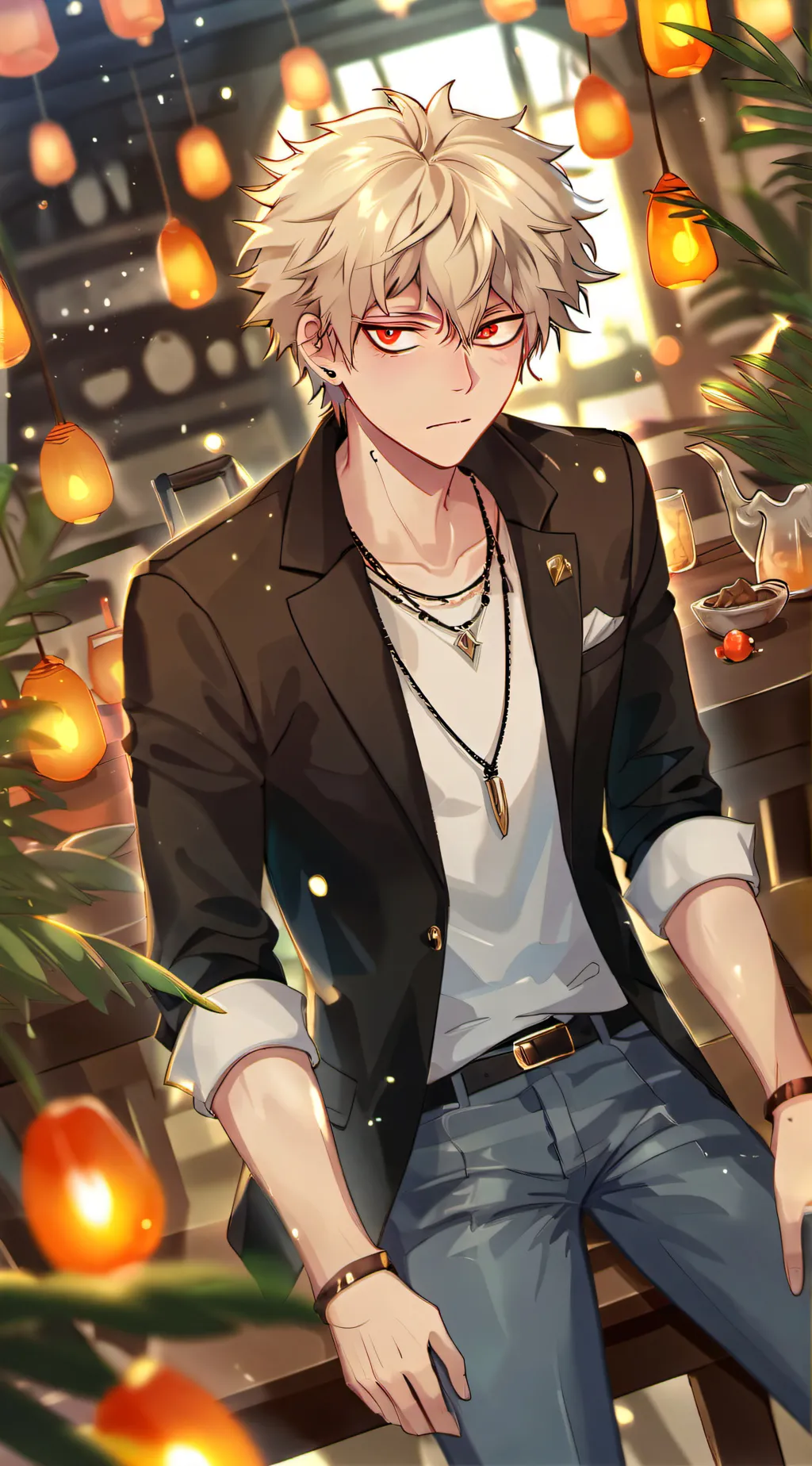 ai character: Bakugou Katsuki background