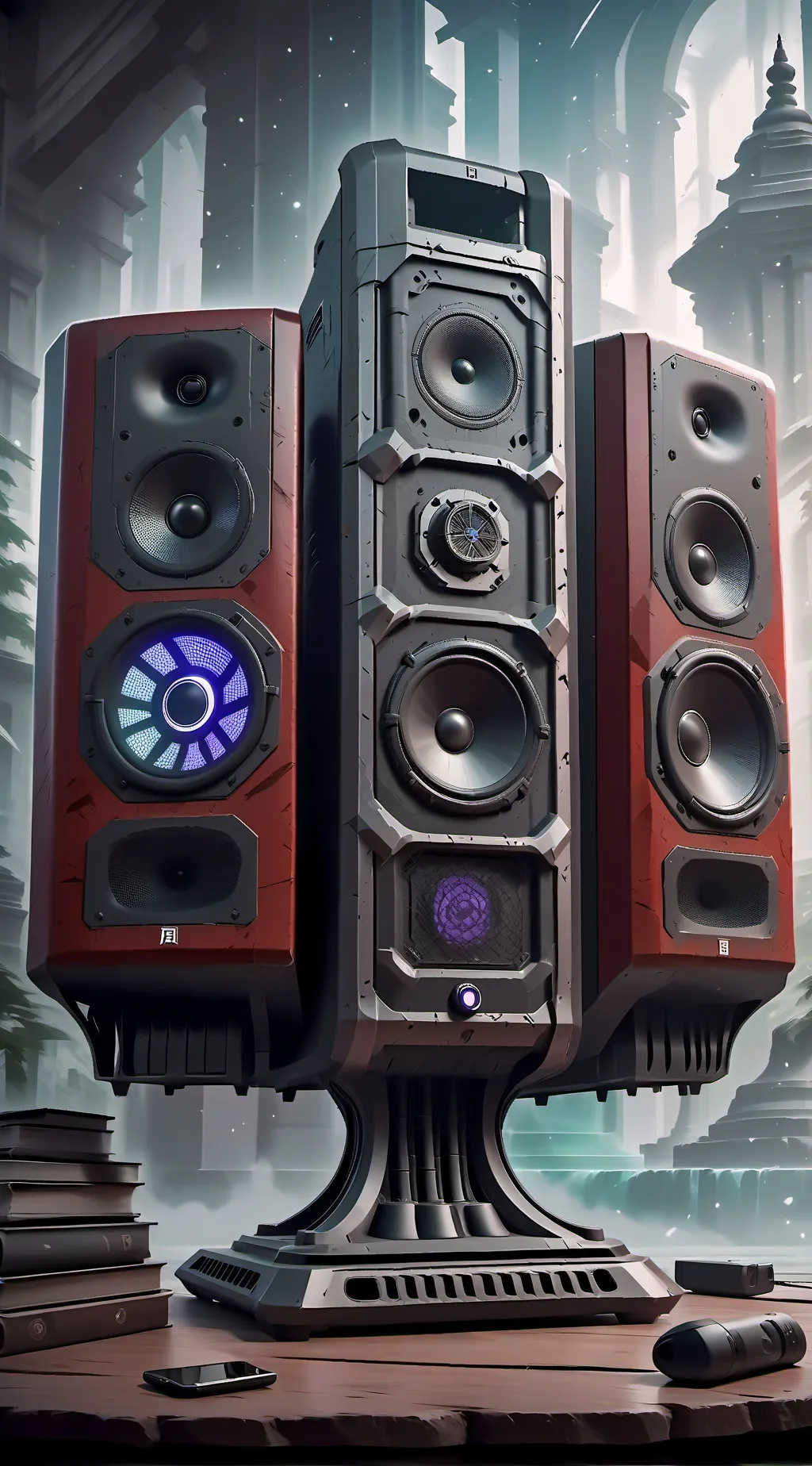 ai character: speaker man ￼ background