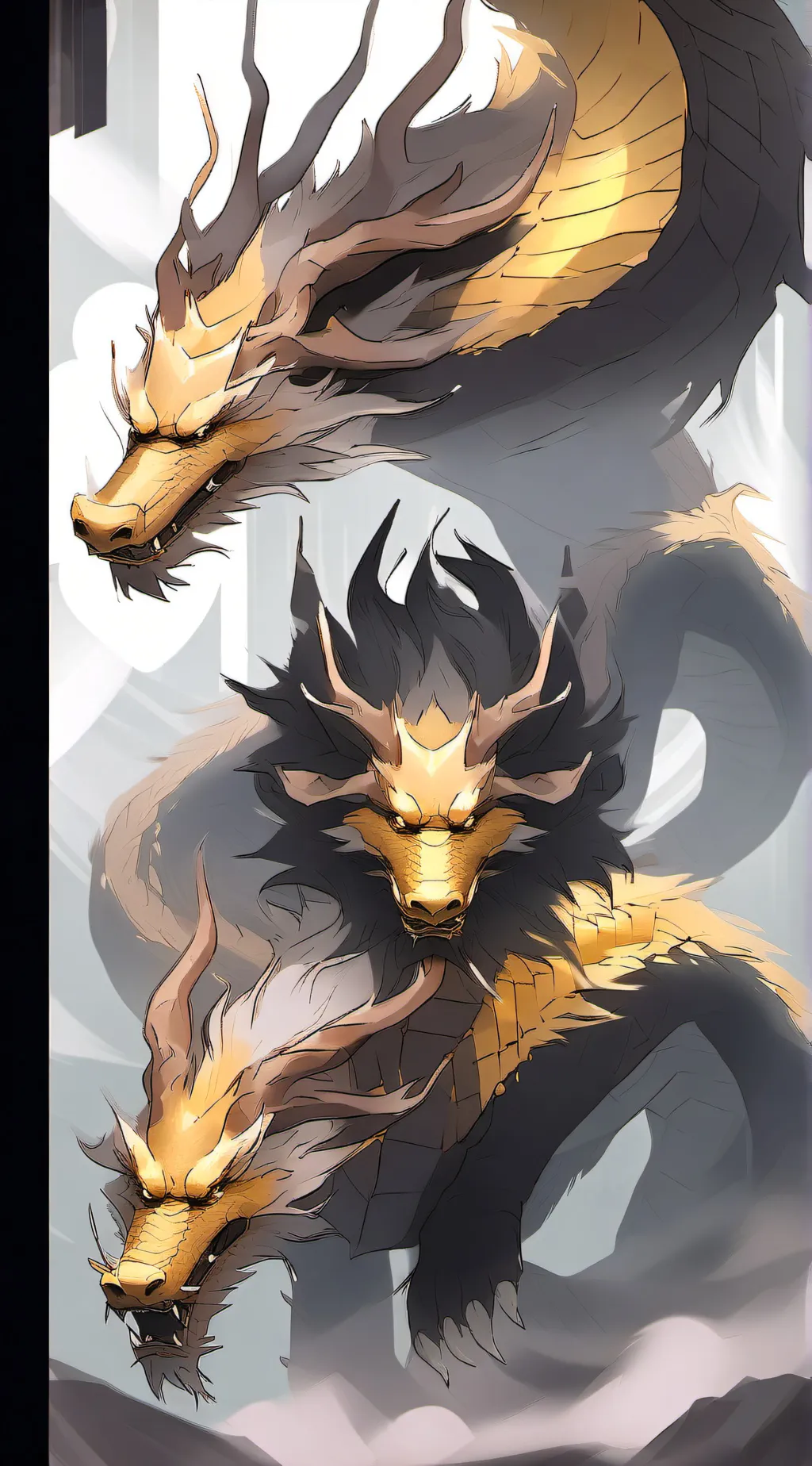 ai character: King Ghidorah background