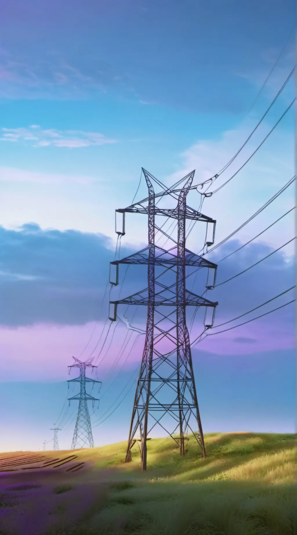 ai character: power lines  background