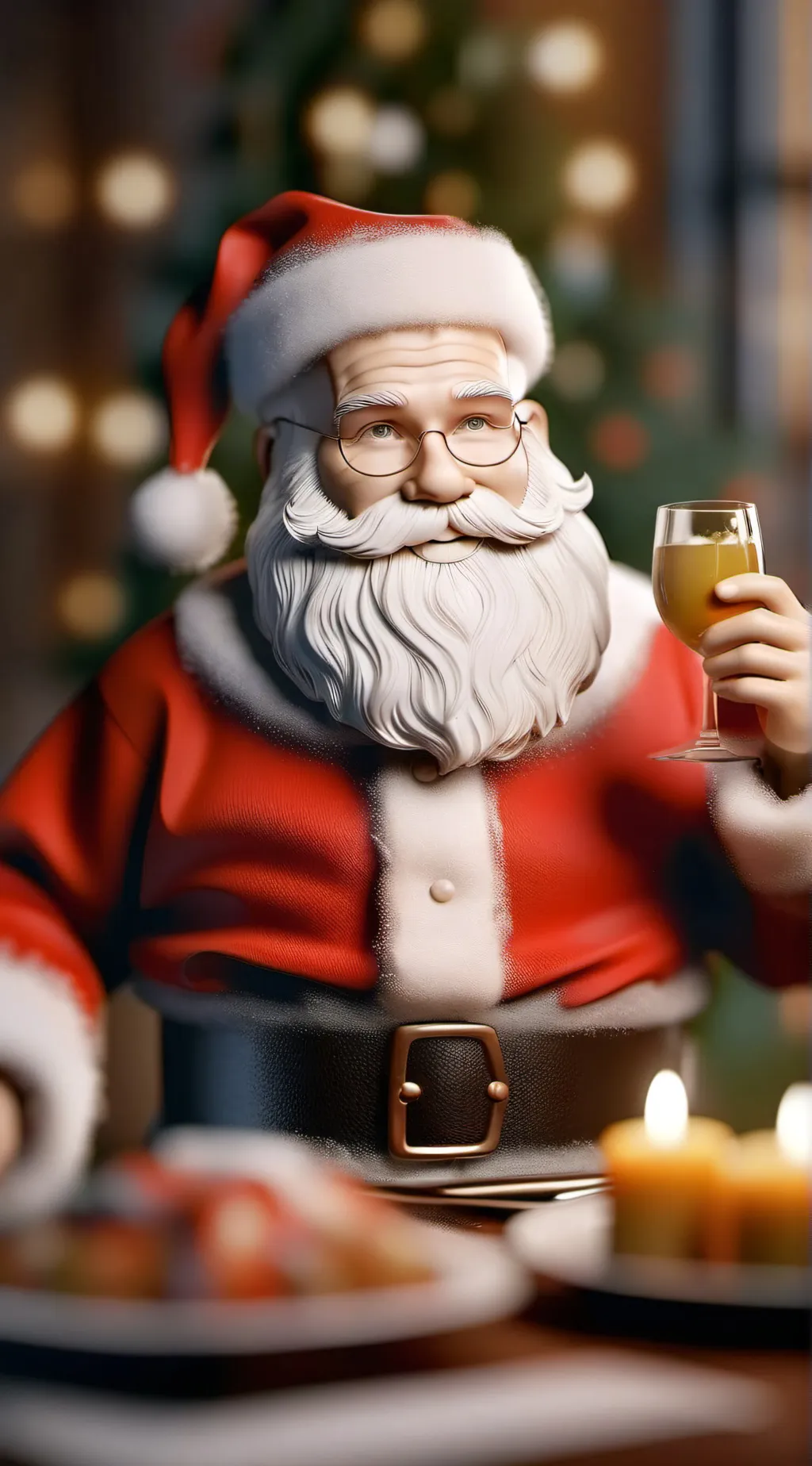 ai character: Santa Claus background