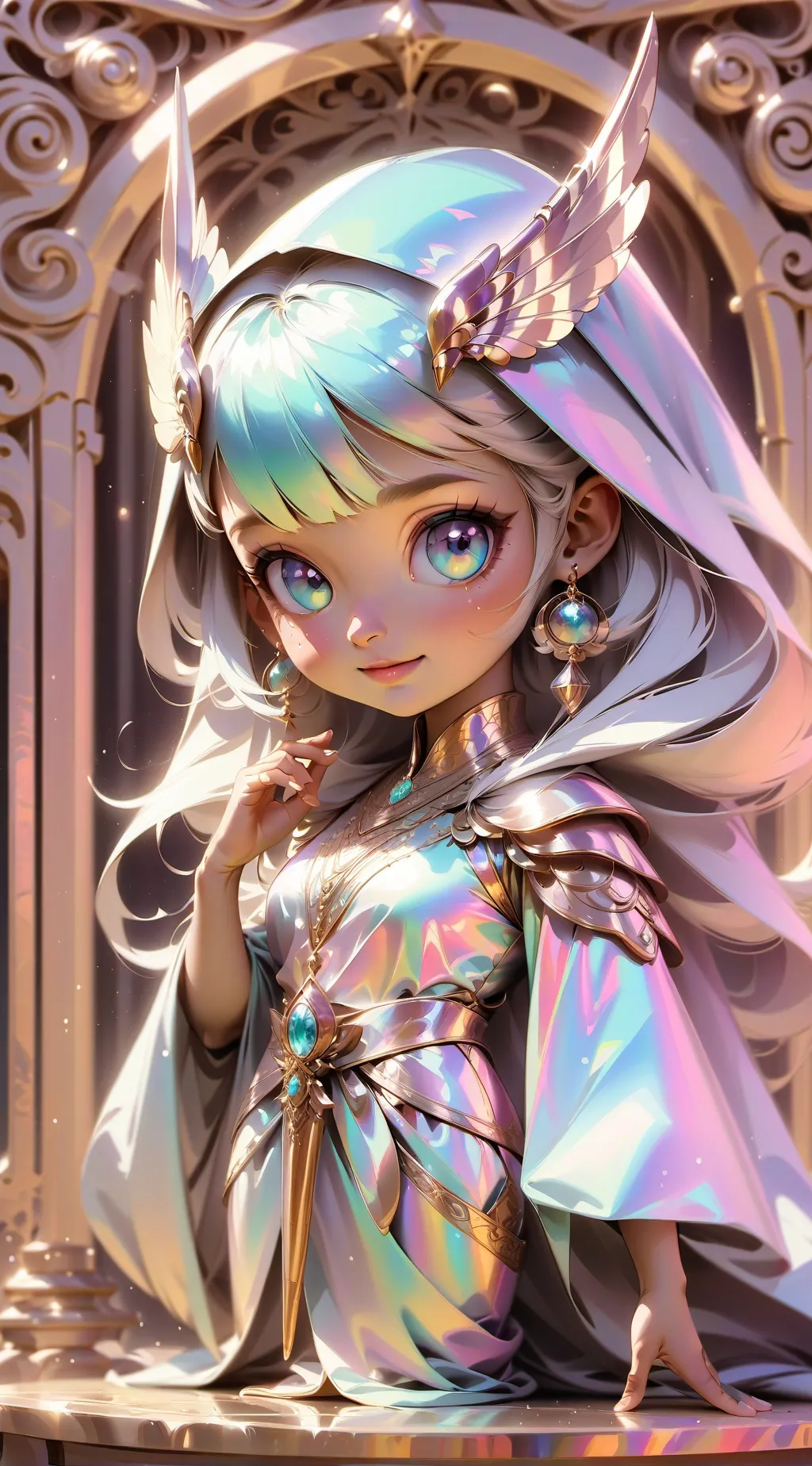 ai character: The golden fairy background