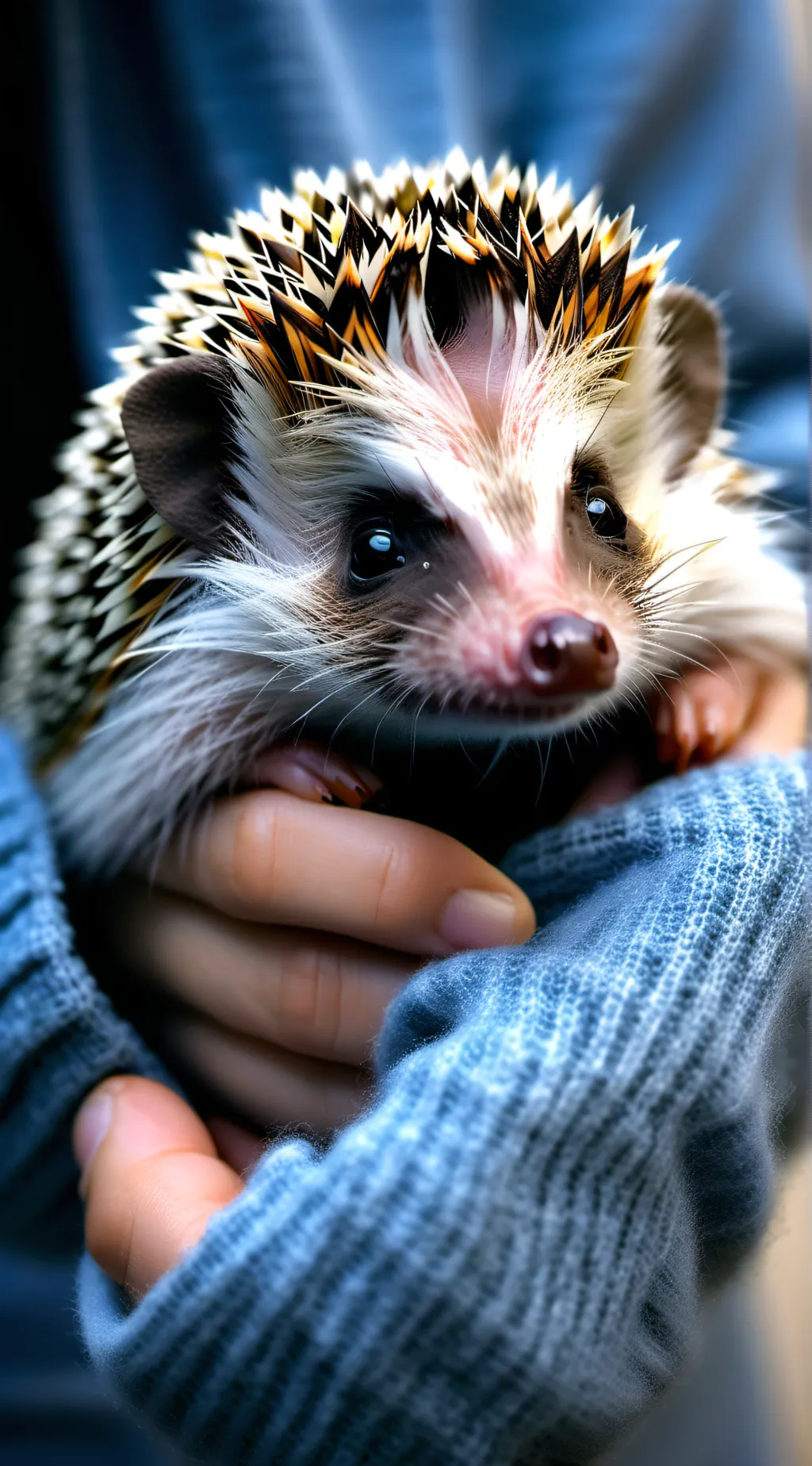 ai character: cute baby hedgehog background