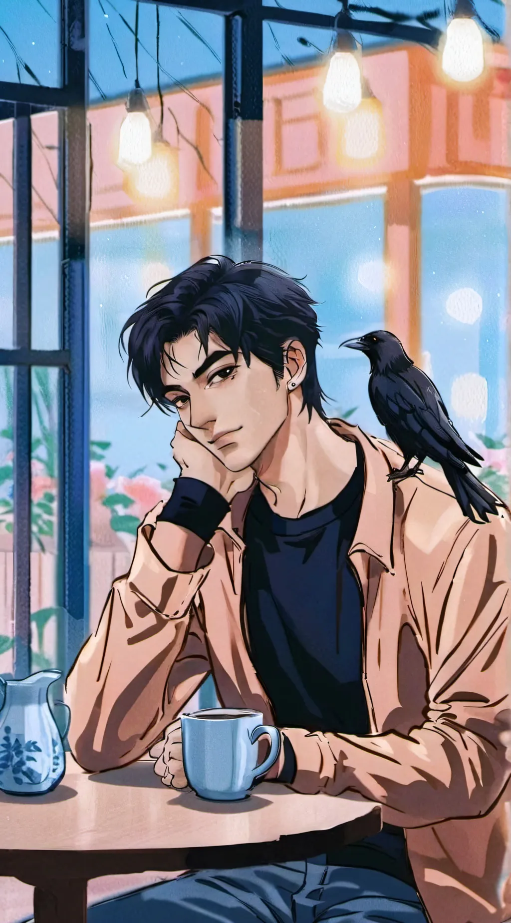 ai character: jeakyung🦖 background