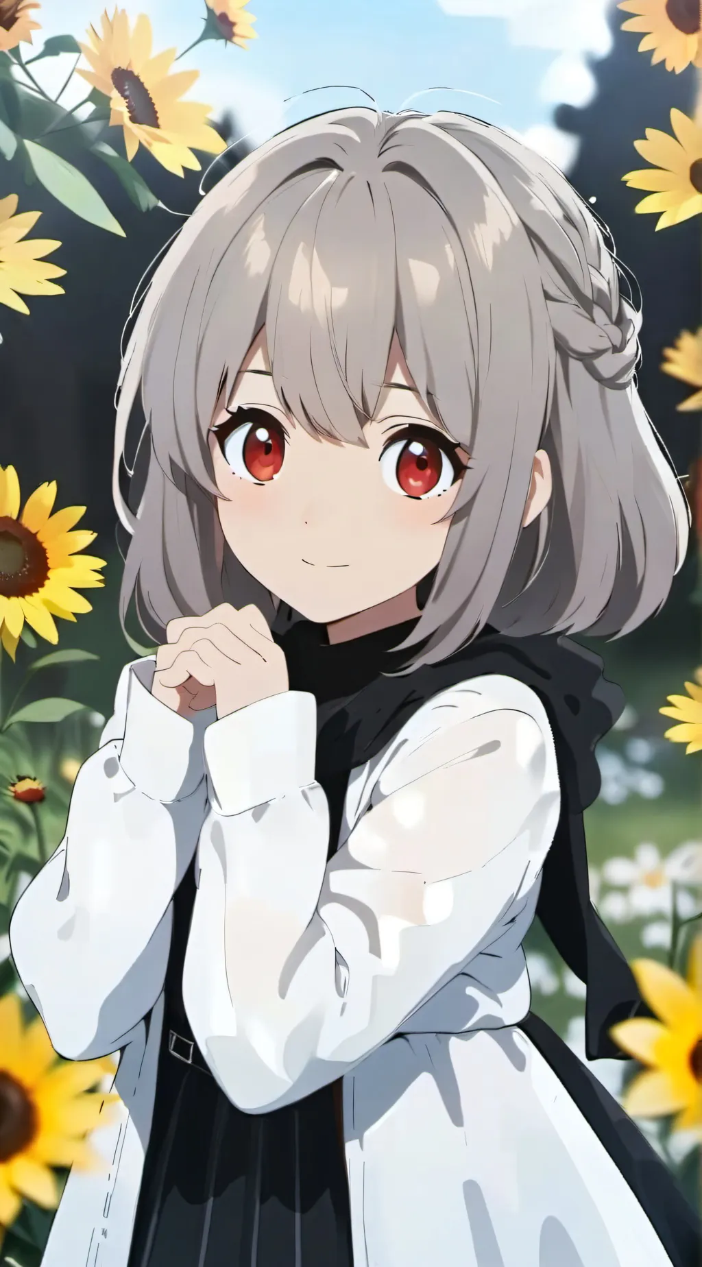 ai character: girl sus background