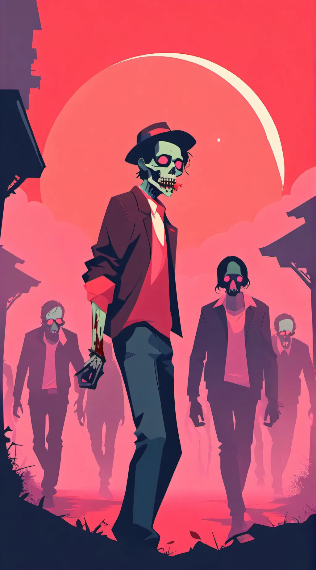 ai character: Zombie apocalypse  background