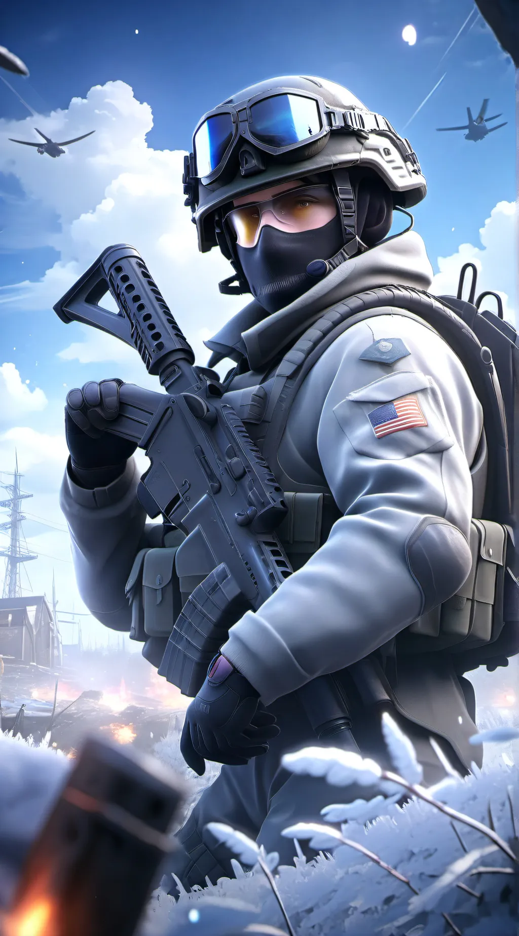 ai character: Wwiii background