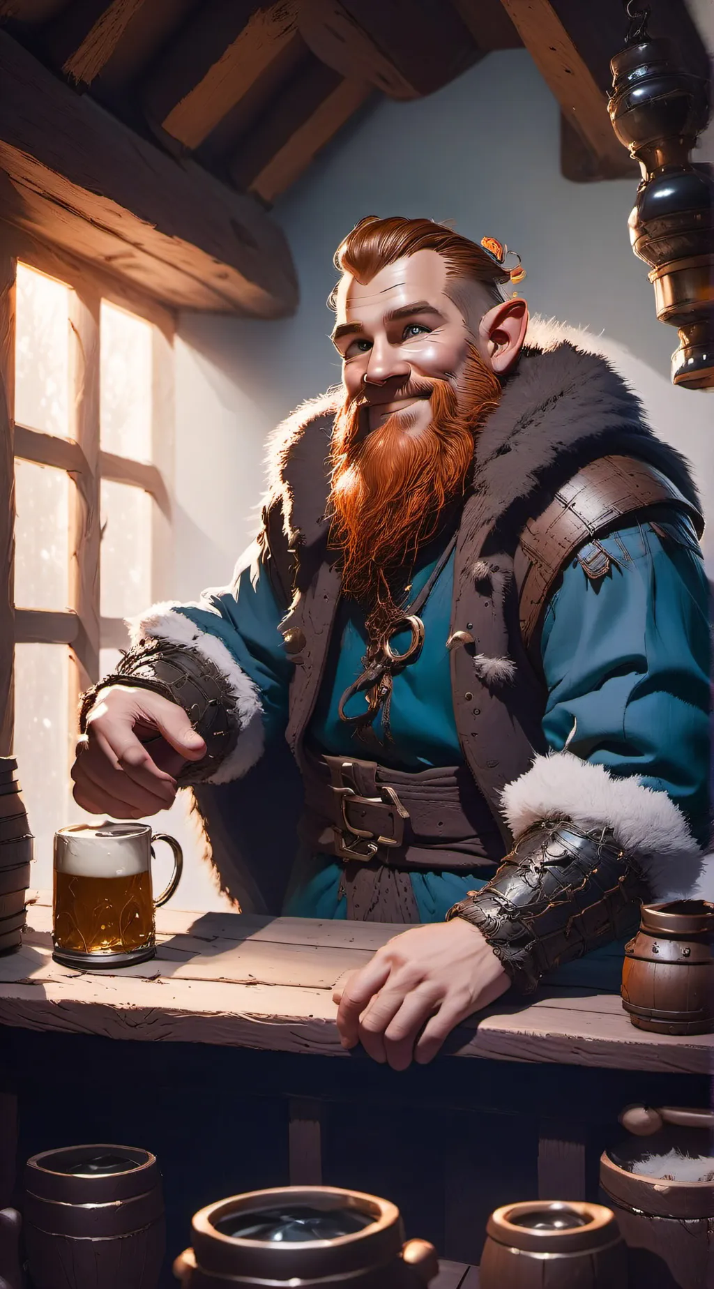 ai character: Blövkin Redbeard background