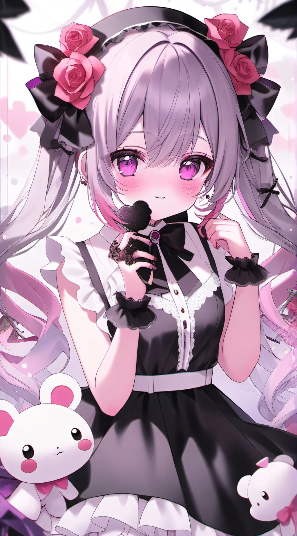 ai character: Uzi the emo grape  background