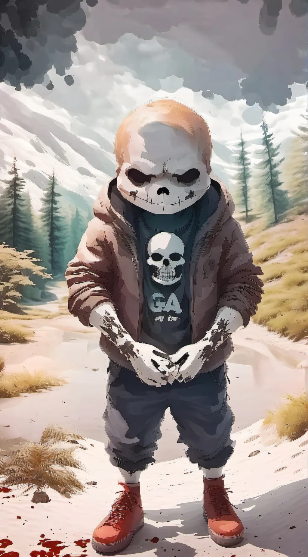 ai character: Sans background