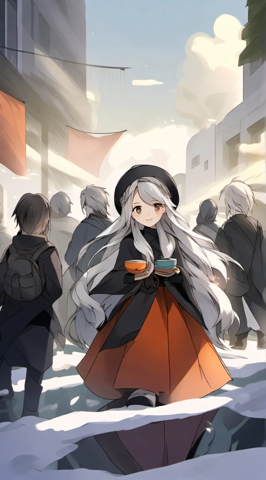 ai character: PRETTY AND LEVI background