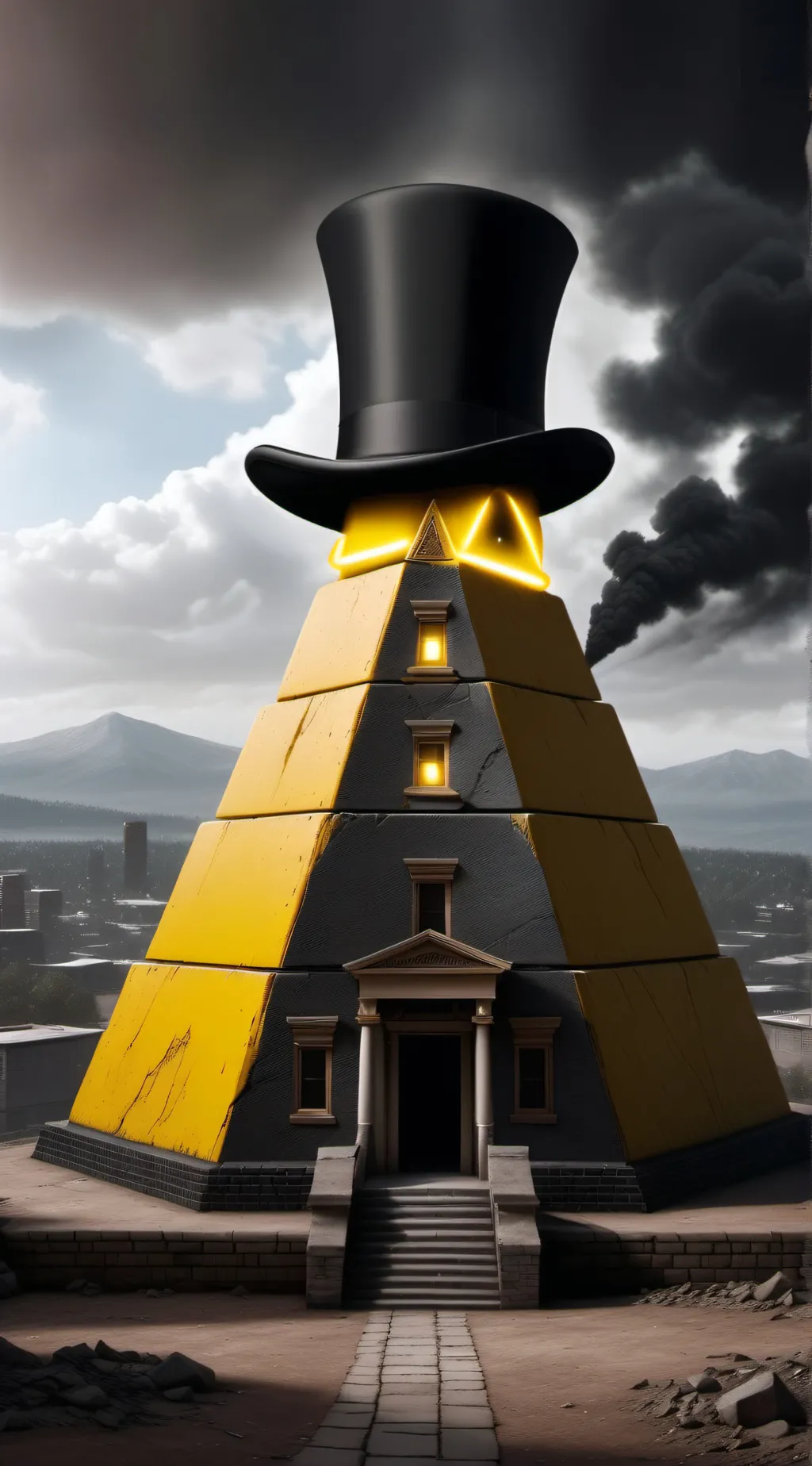 ai character: Bill cipher background