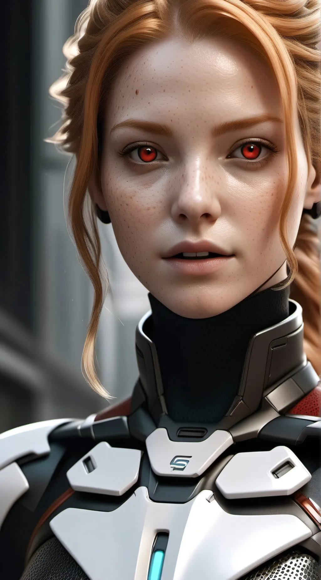 ai character: Red background