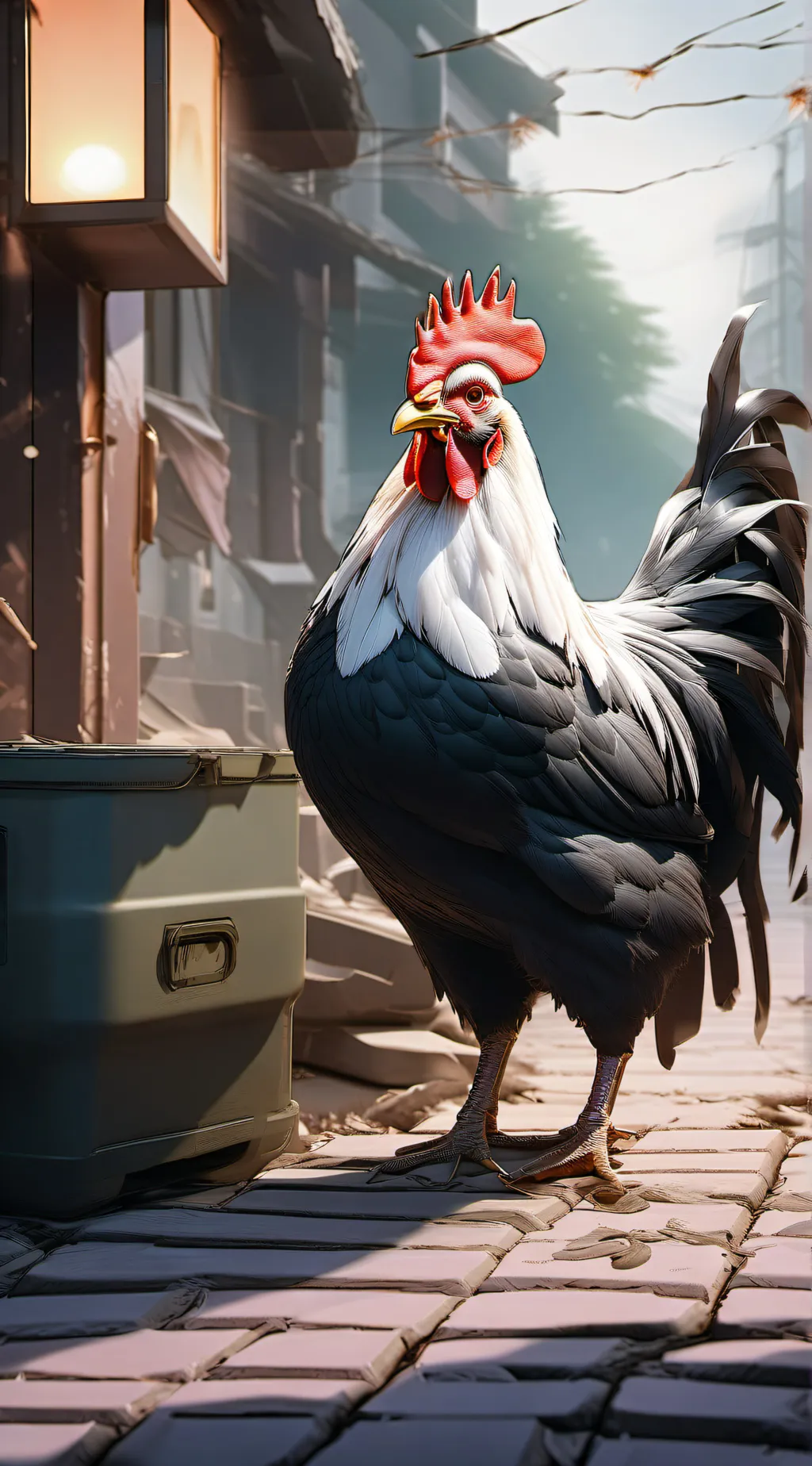 ai character: The chicken background