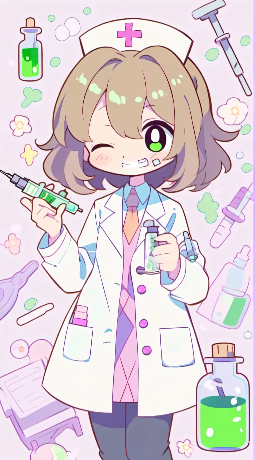 ai character: scientist lily background