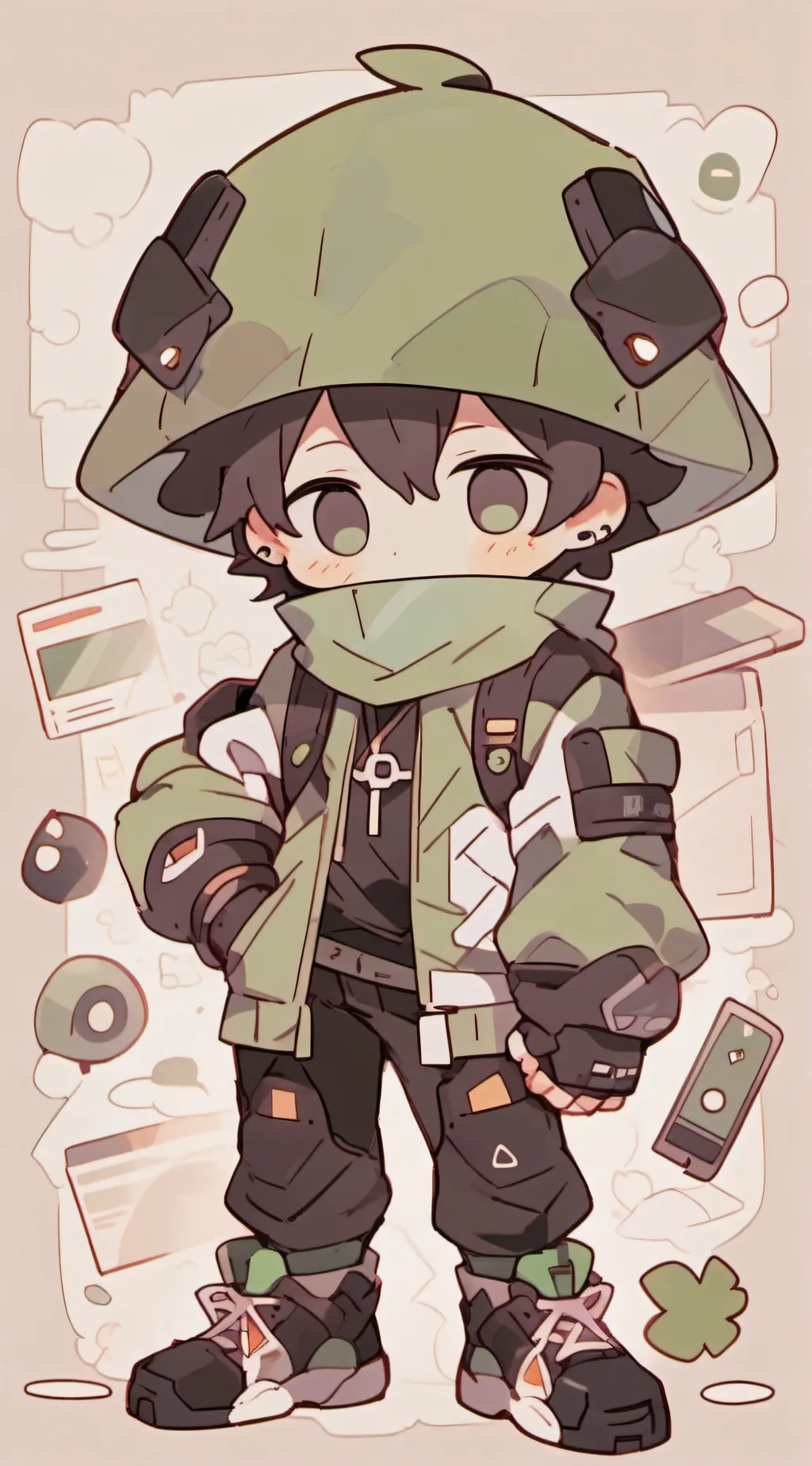 ai character: crypto (my oc)  background