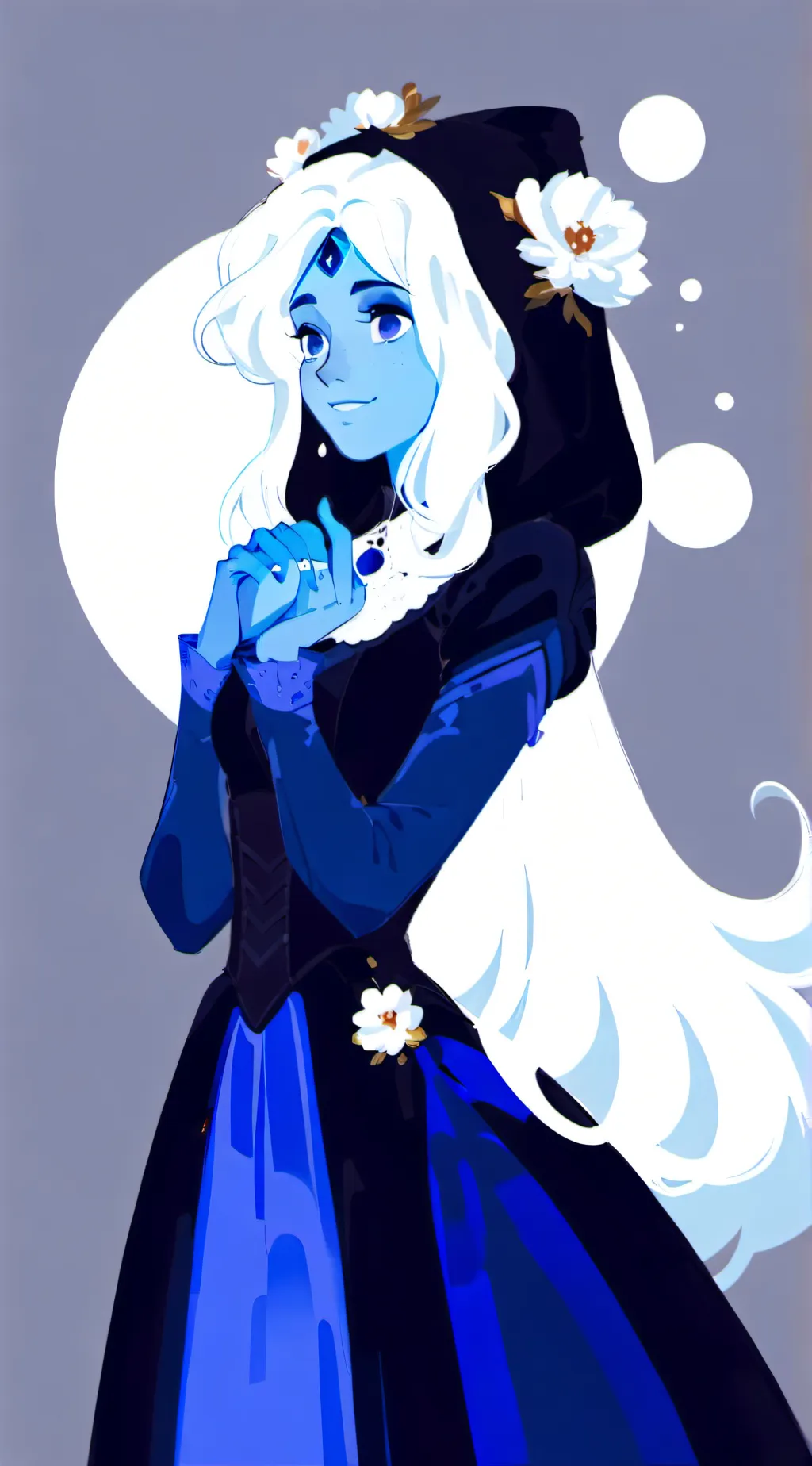 ai character: blue diamond  background