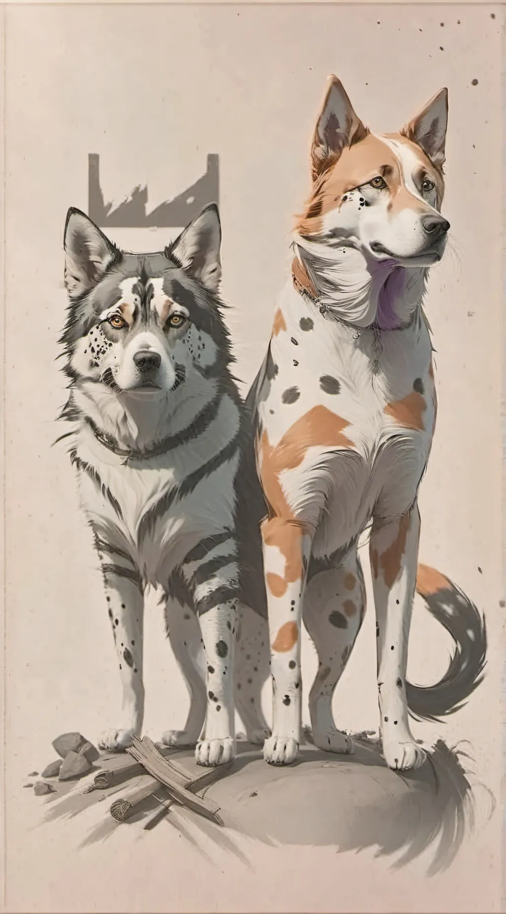 ai character: Cat dog background