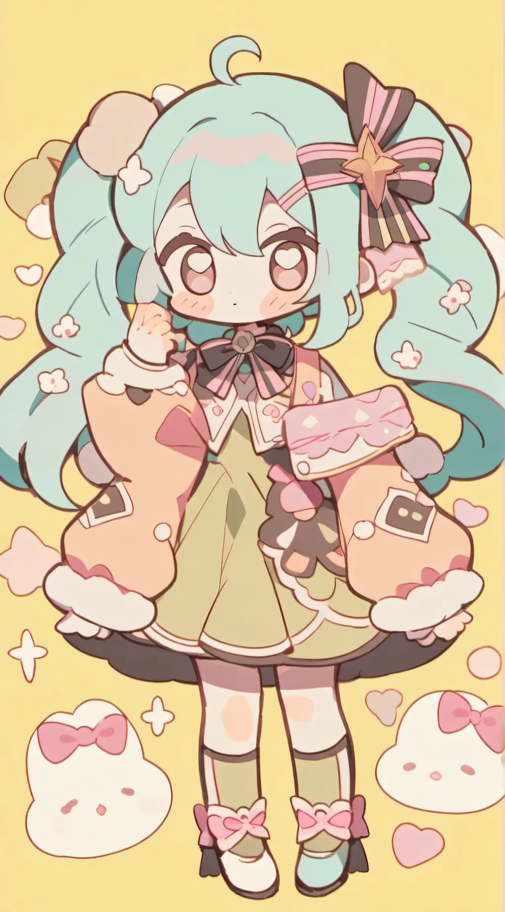 ai character: cotton candy background