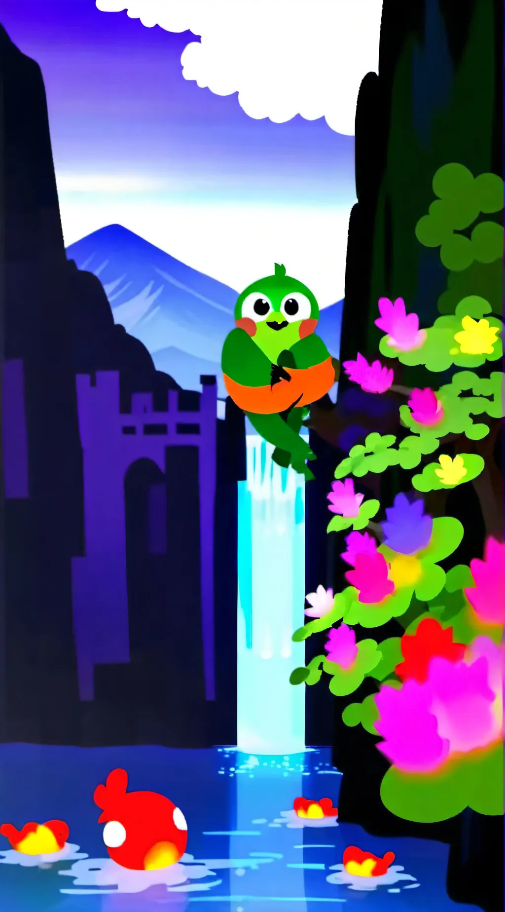 ai character: Duolingo  background