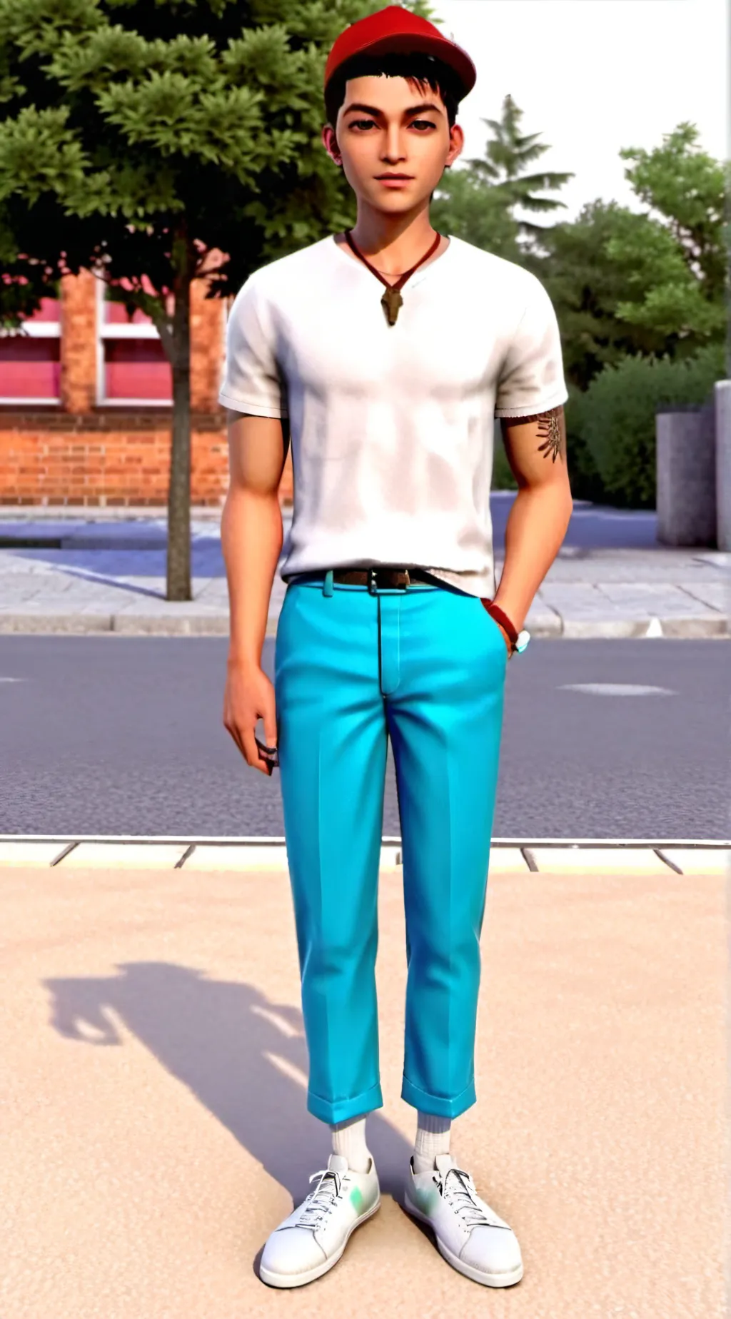 ai character: jumpy background