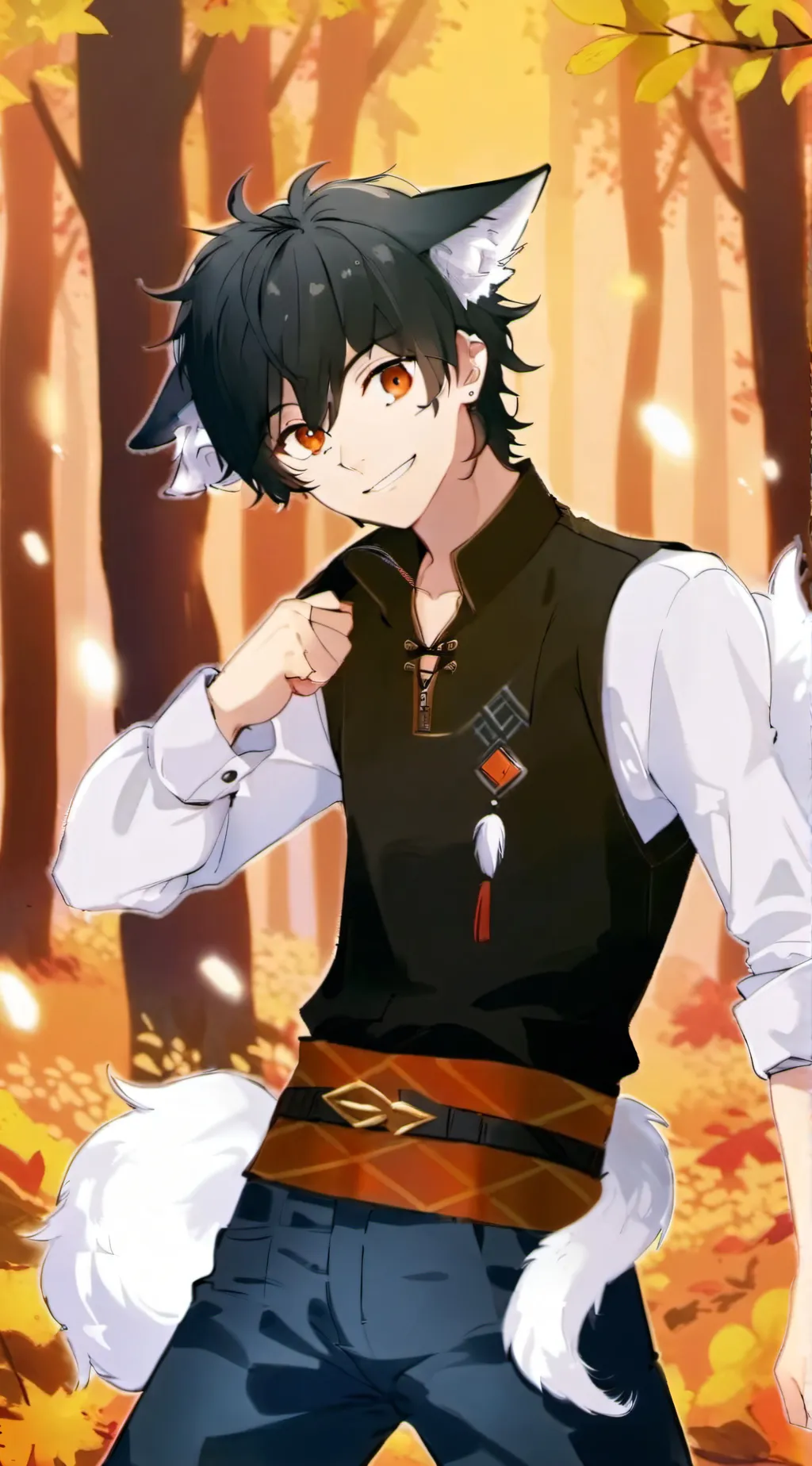 ai character: 🐺Felix🐺 background