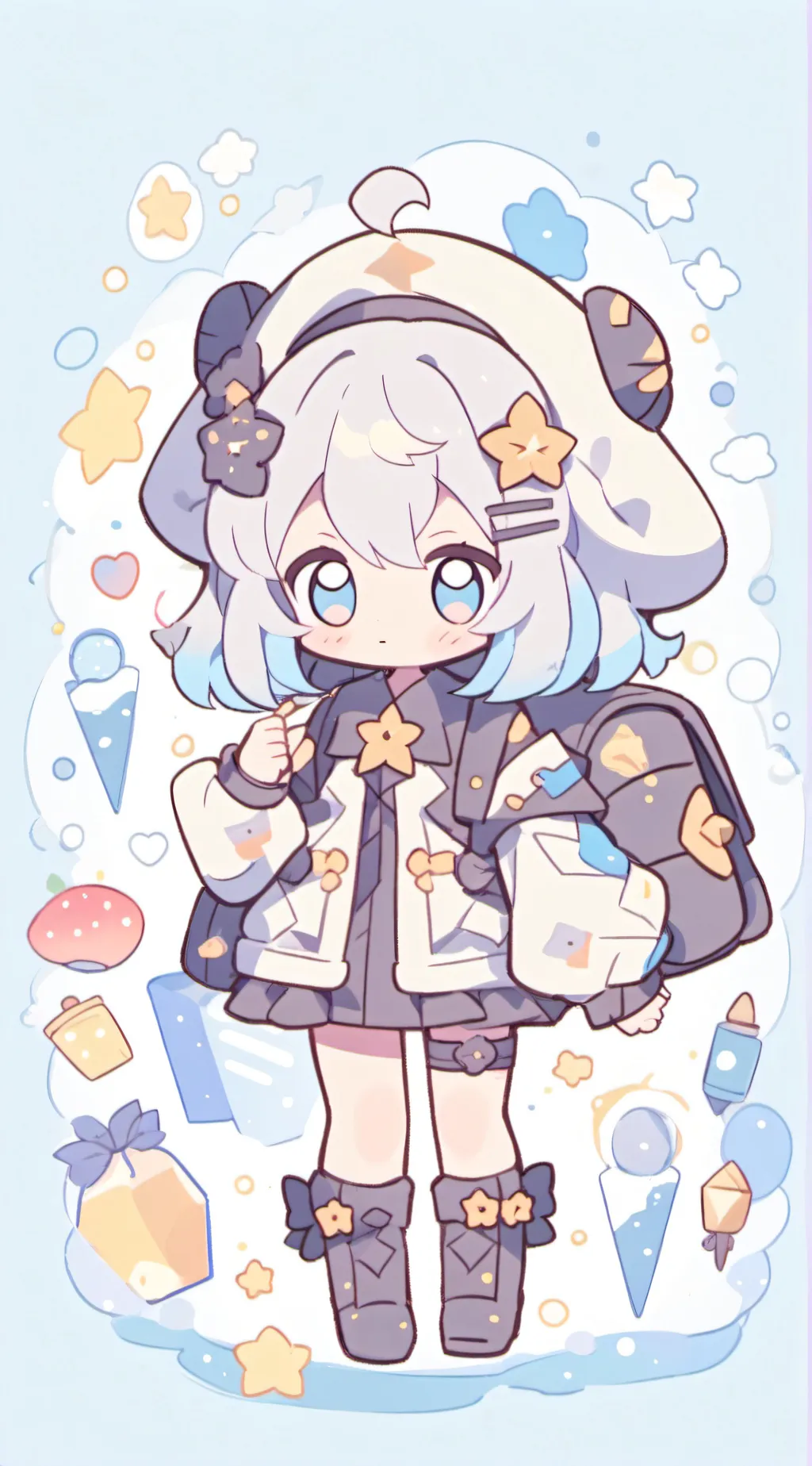 ai character: mha but chibi background