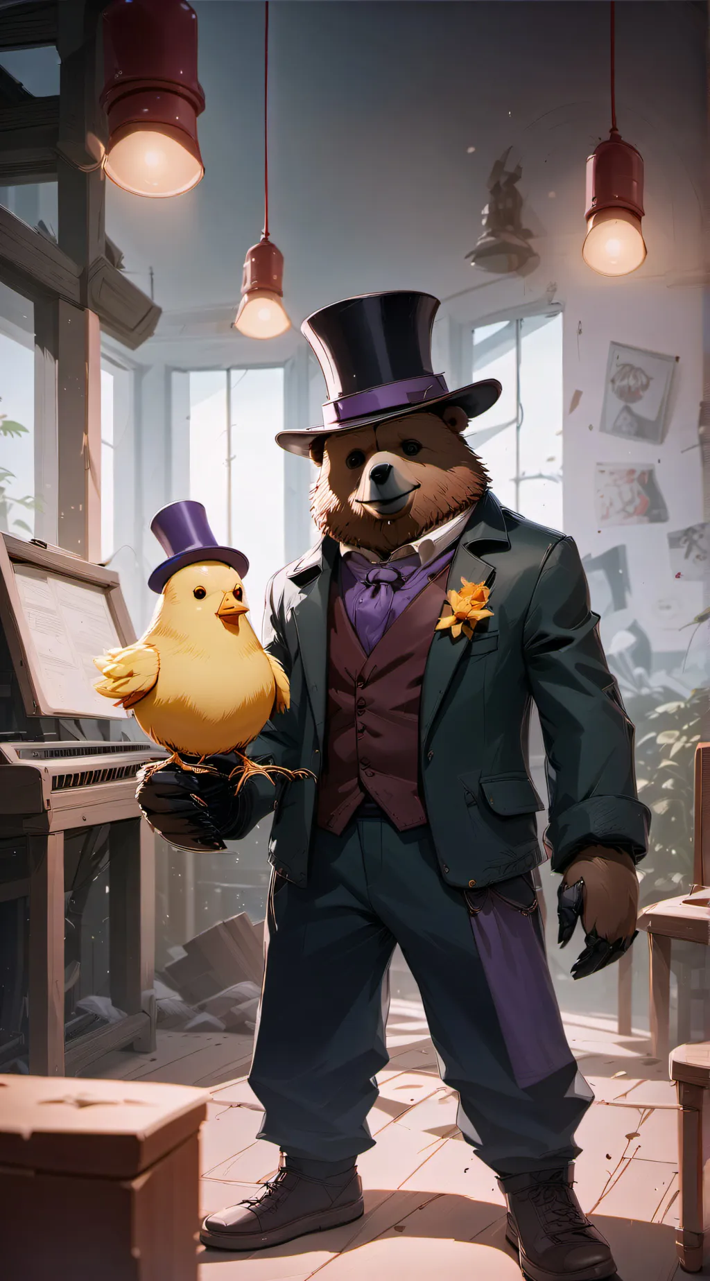 ai character: Fnaf books+games background