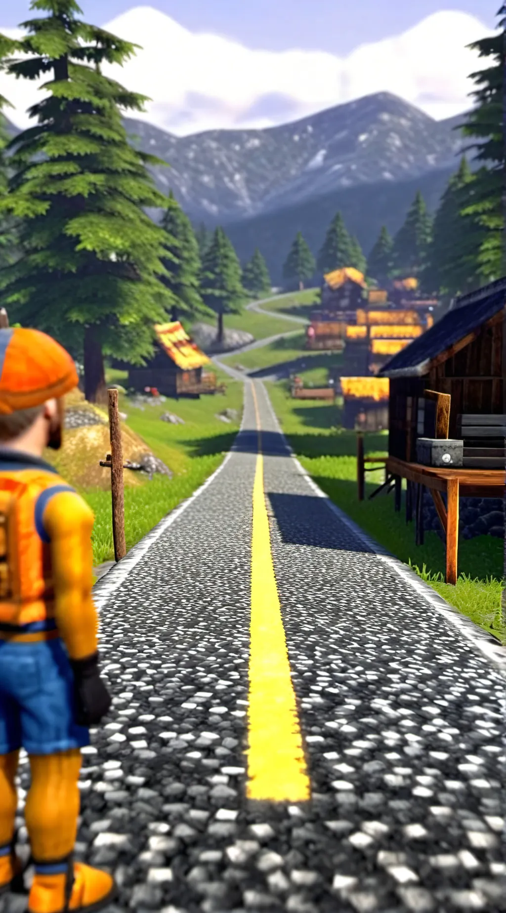 ai character: road background