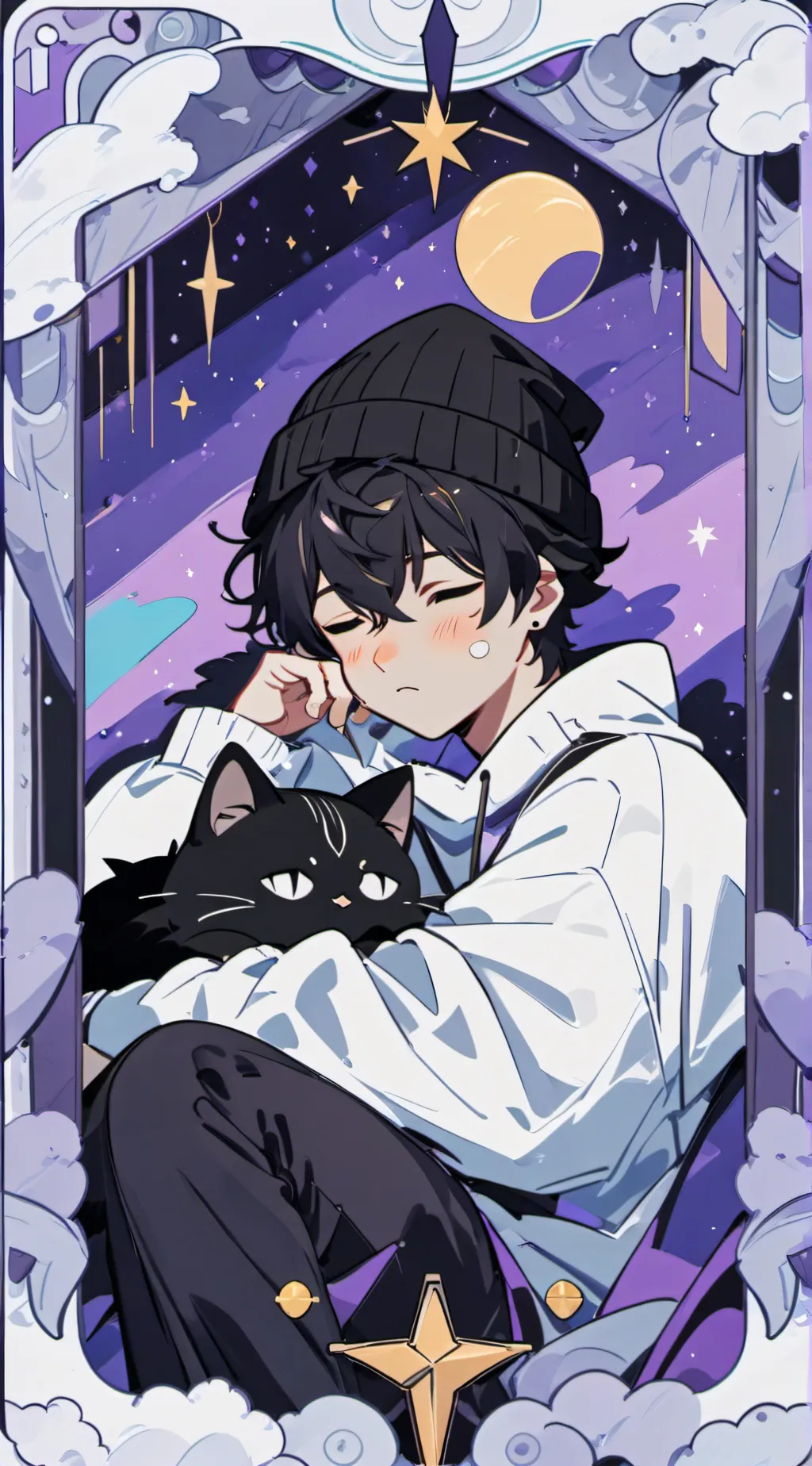 ai character: Cloudy  background