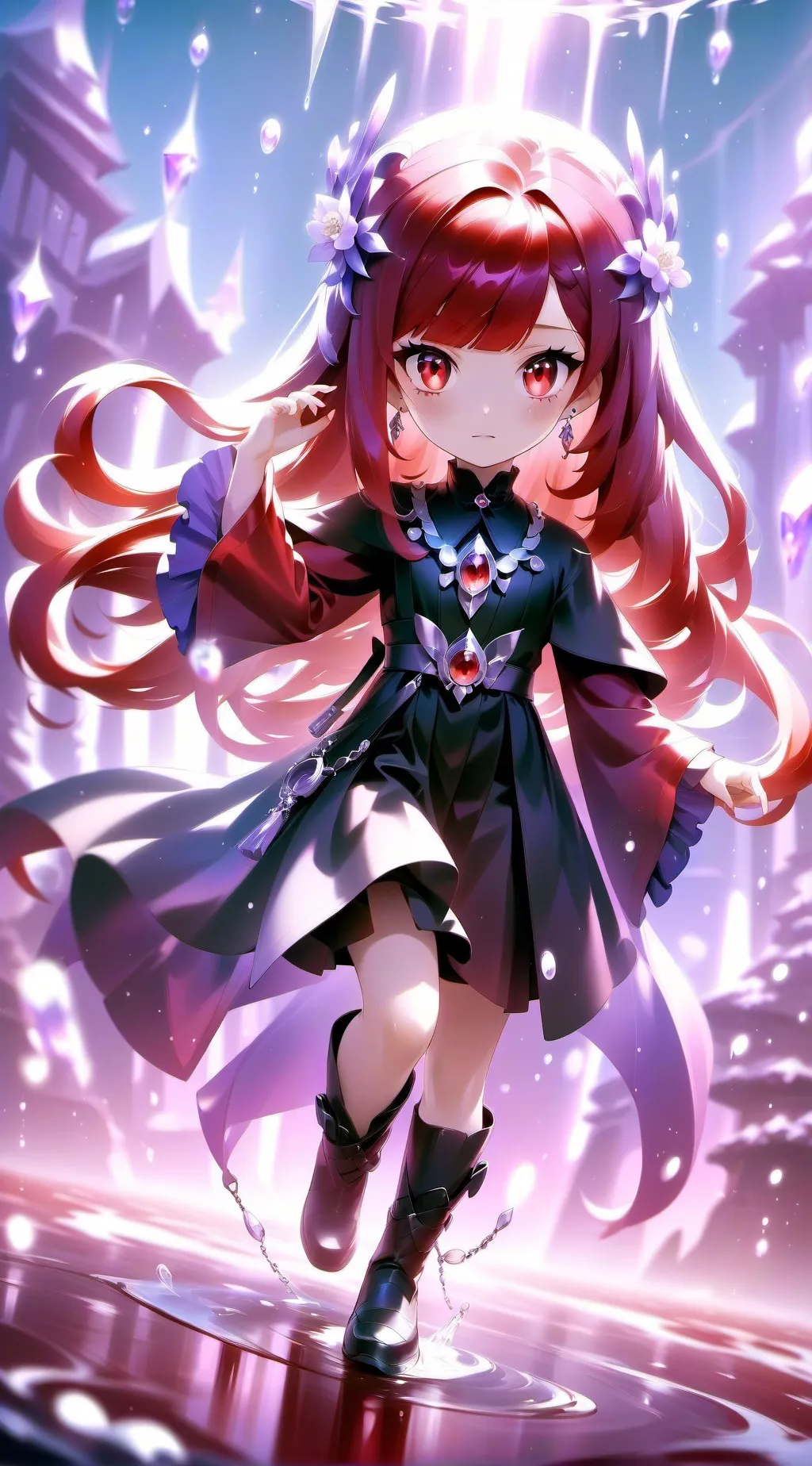 ai character: Red background