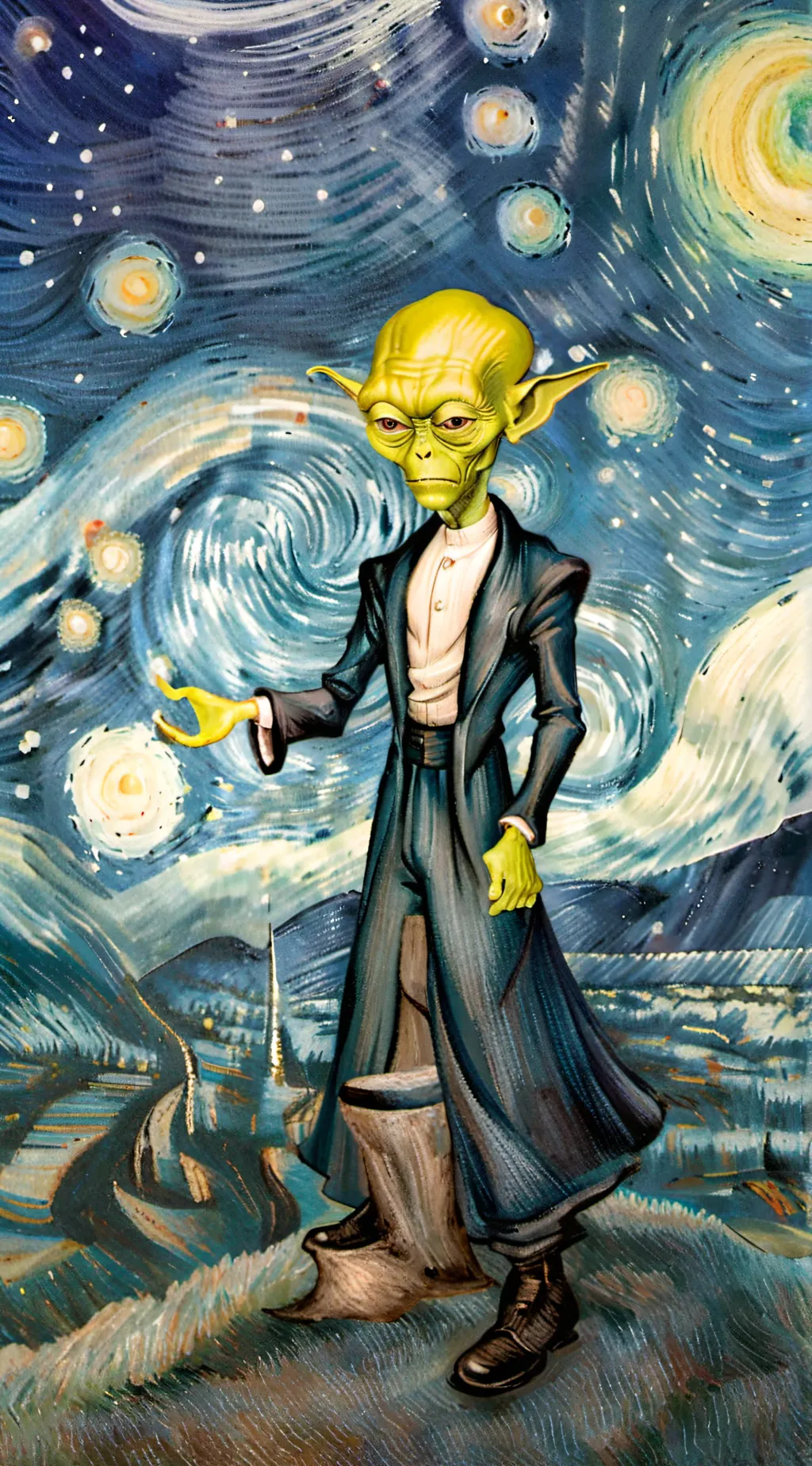 ai character: Paul👽 background