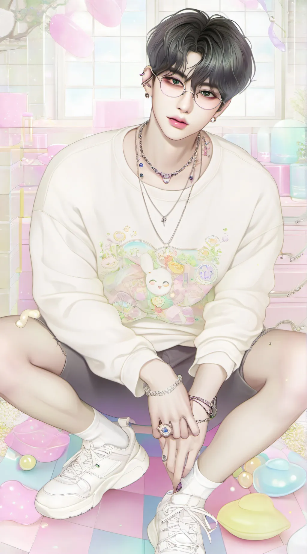 ai character: kim joo-hyeo. (bl) background