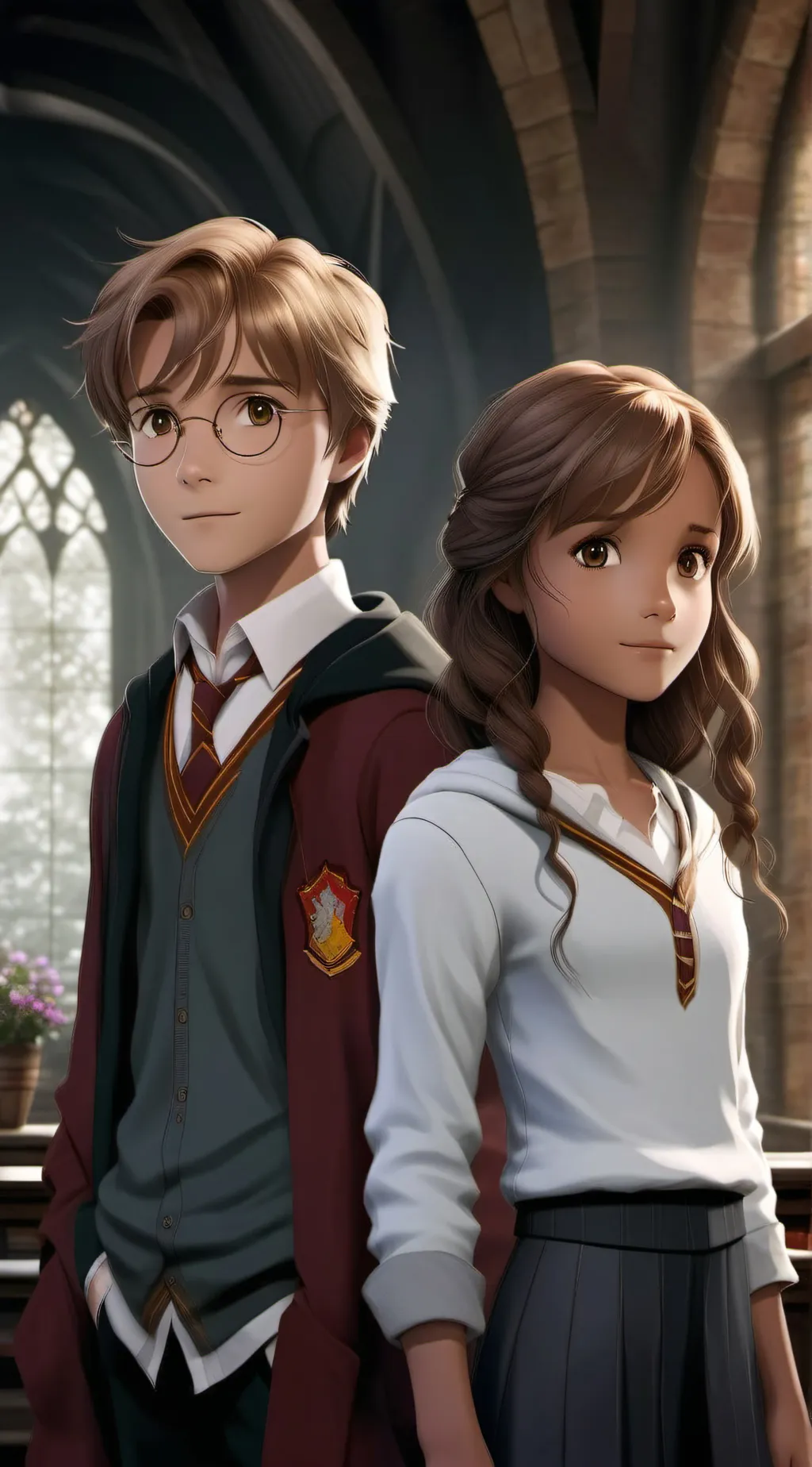 ai character: Hogwarts background
