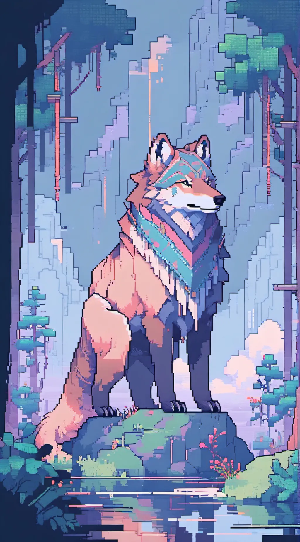 ai character: Tribe wolf background